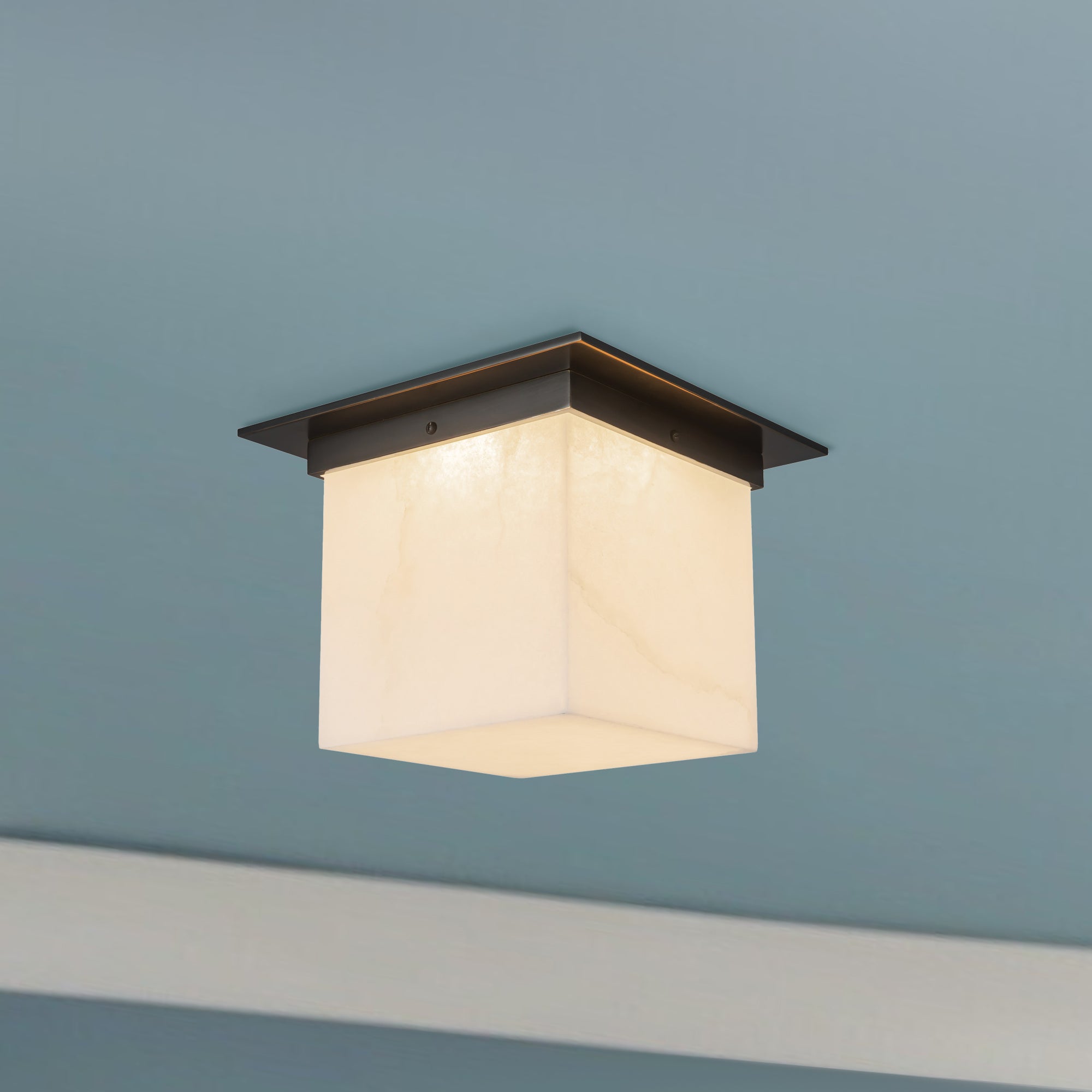 Mineral 11" Black Flush Mount