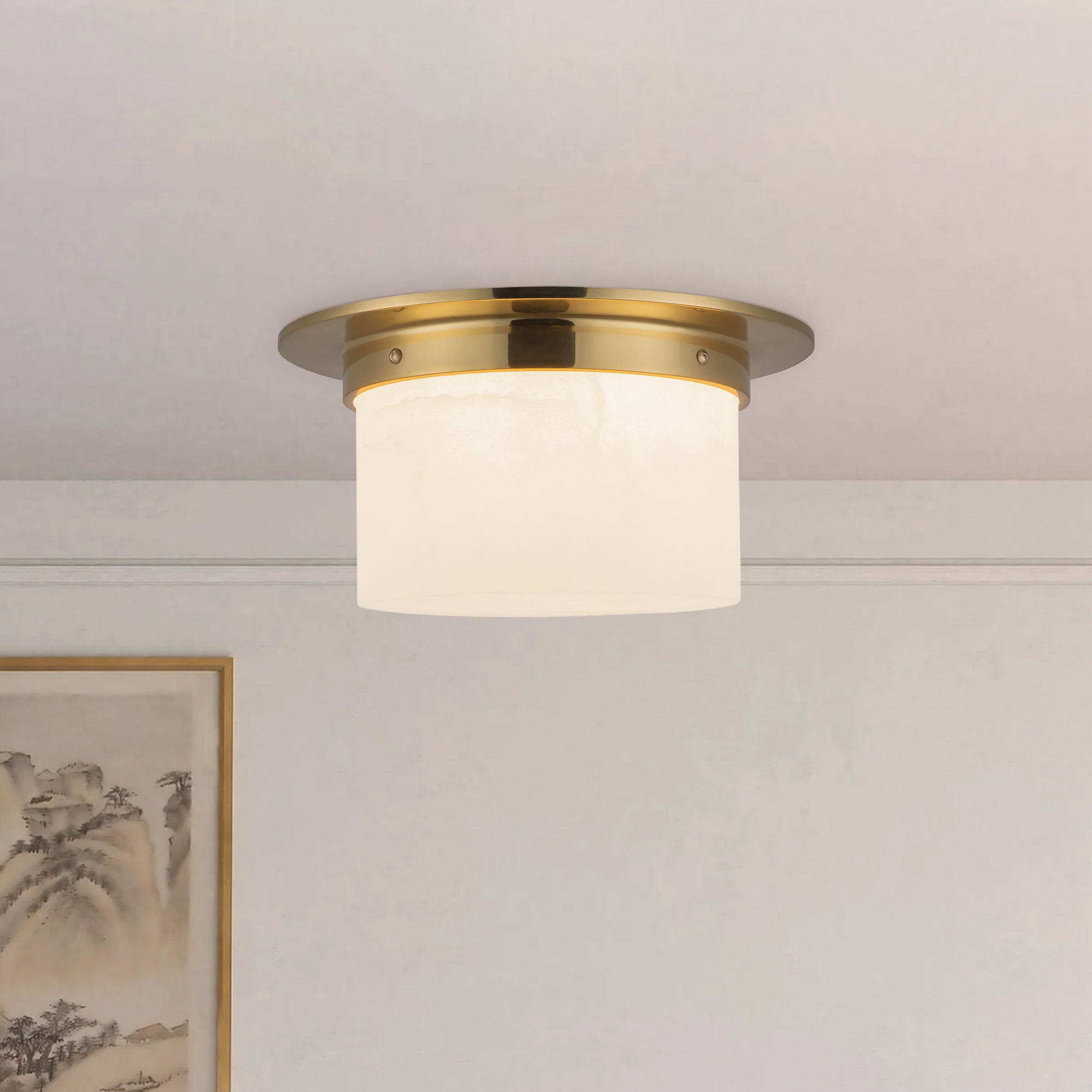 Mineral 11" Brass Flush Mount