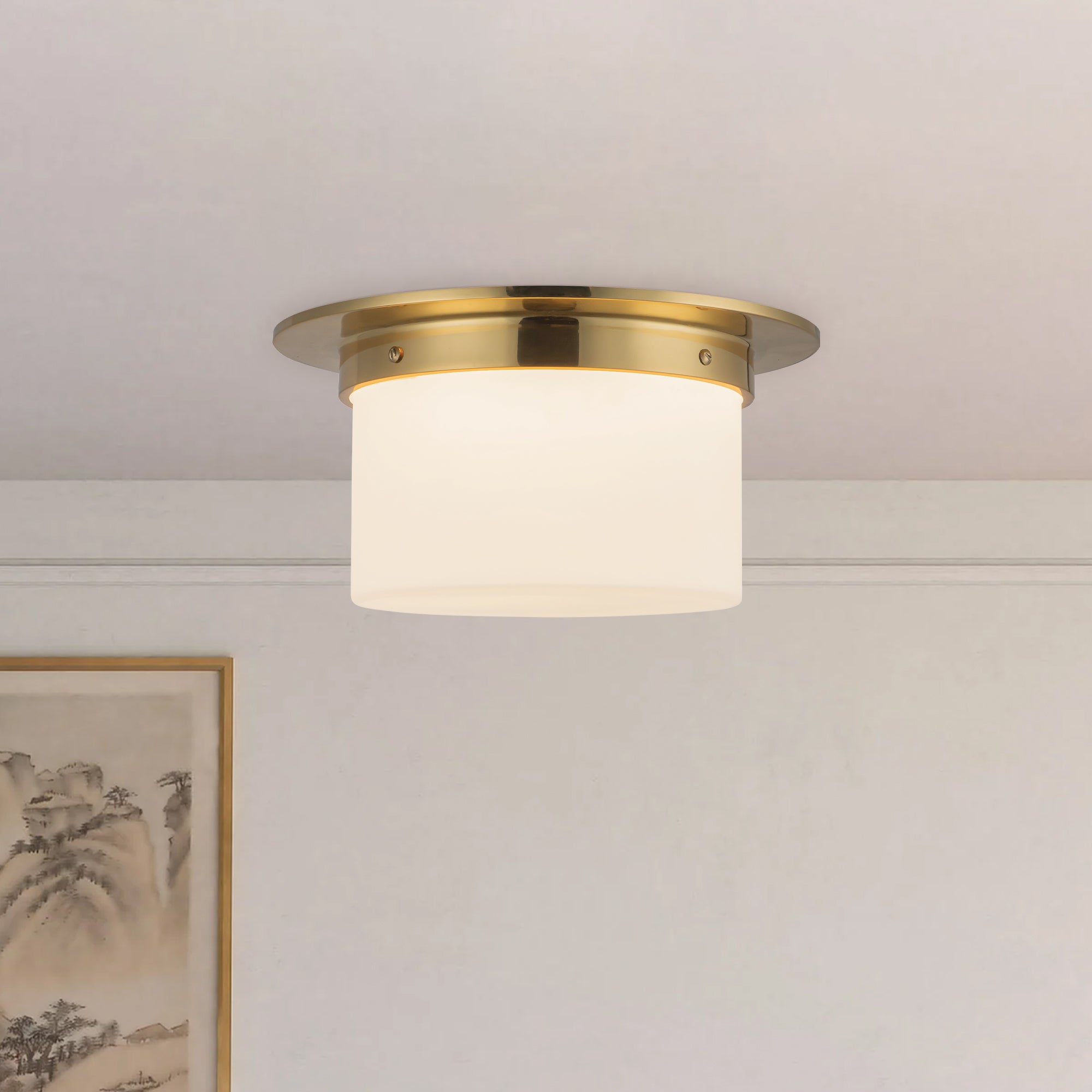 Mineral 11" Brass Flush Mount
