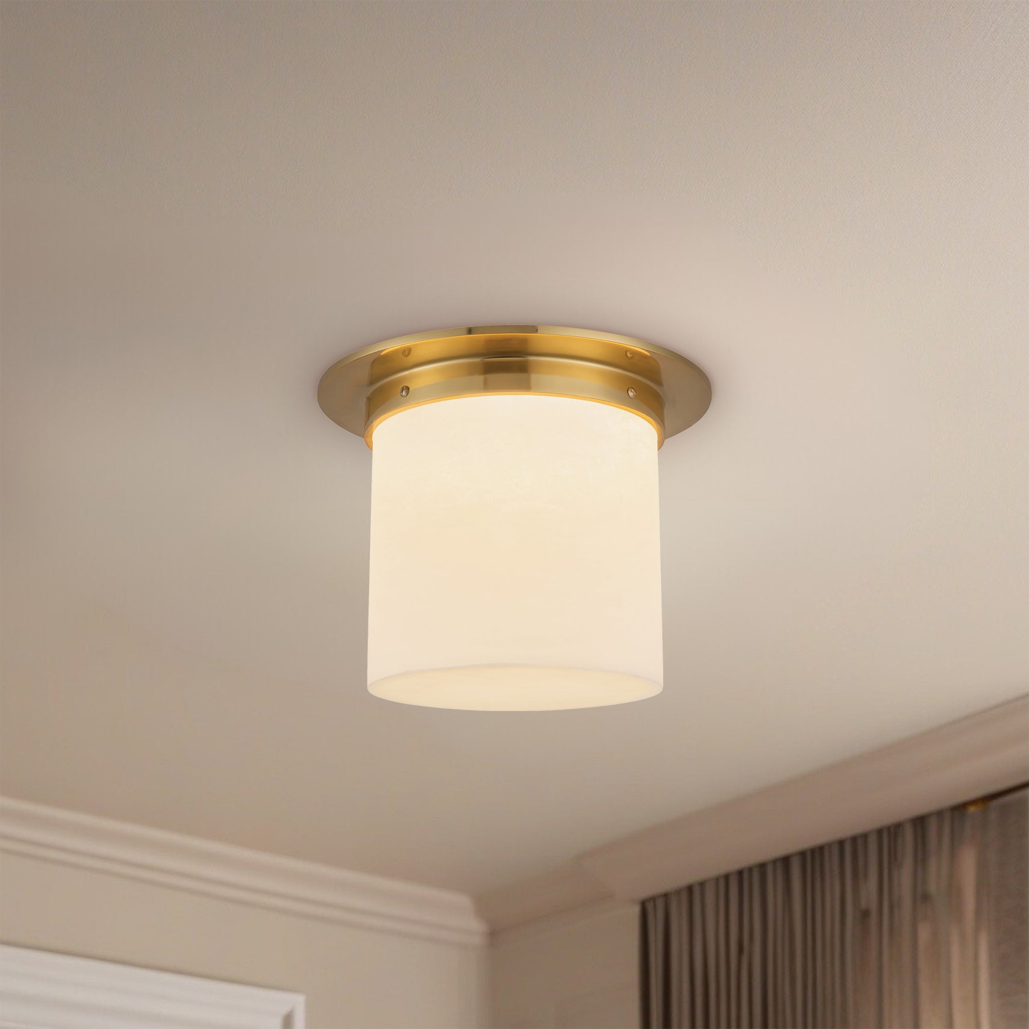 Mineral 11" Brass Flush Mount