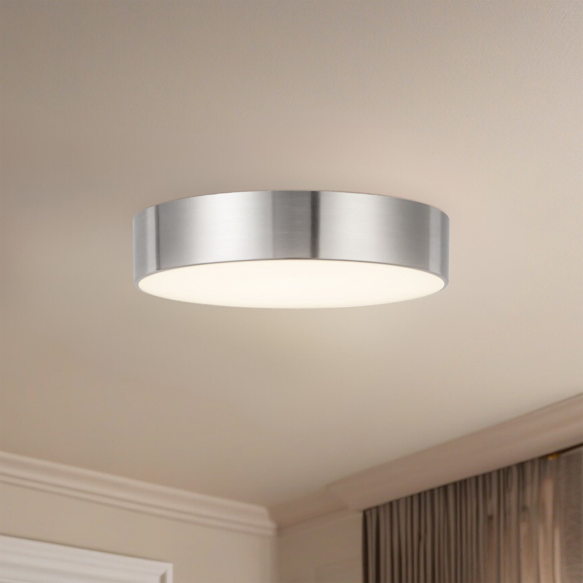 Musa 6" Silver dimmable LED Flush Mount