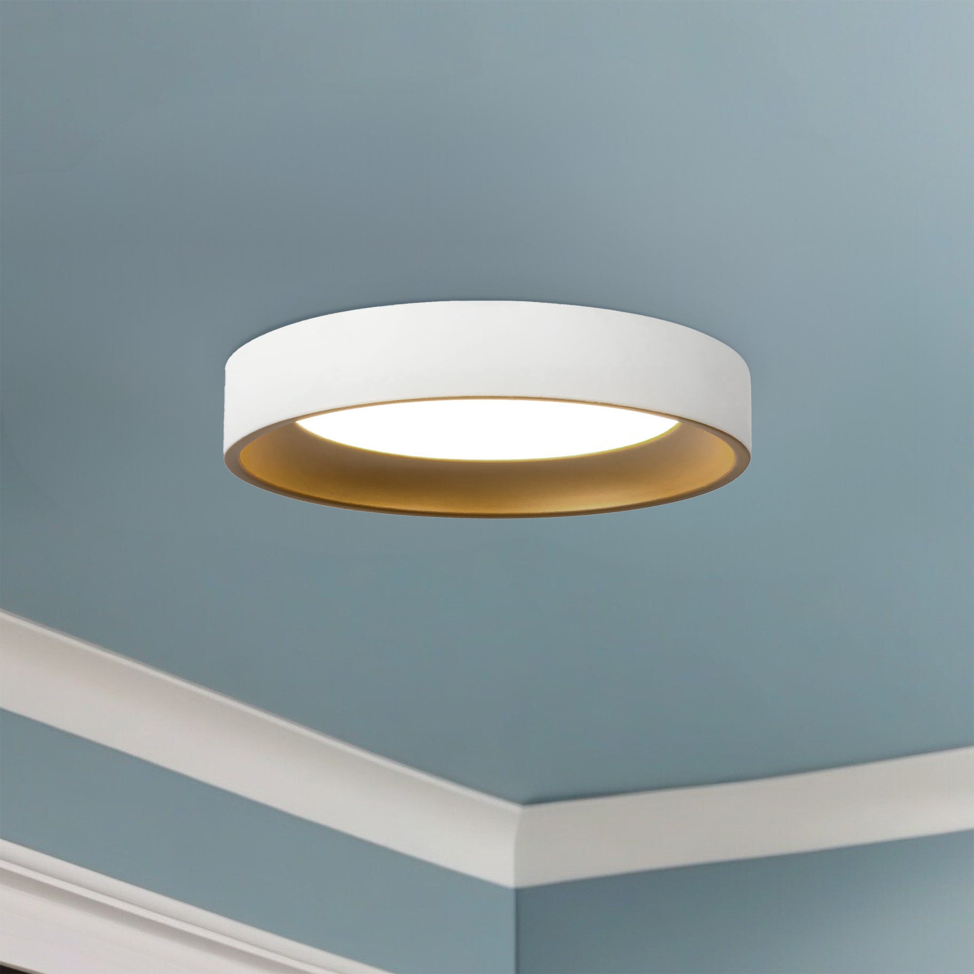 Nix 7" White dimmable LED Flush Mount