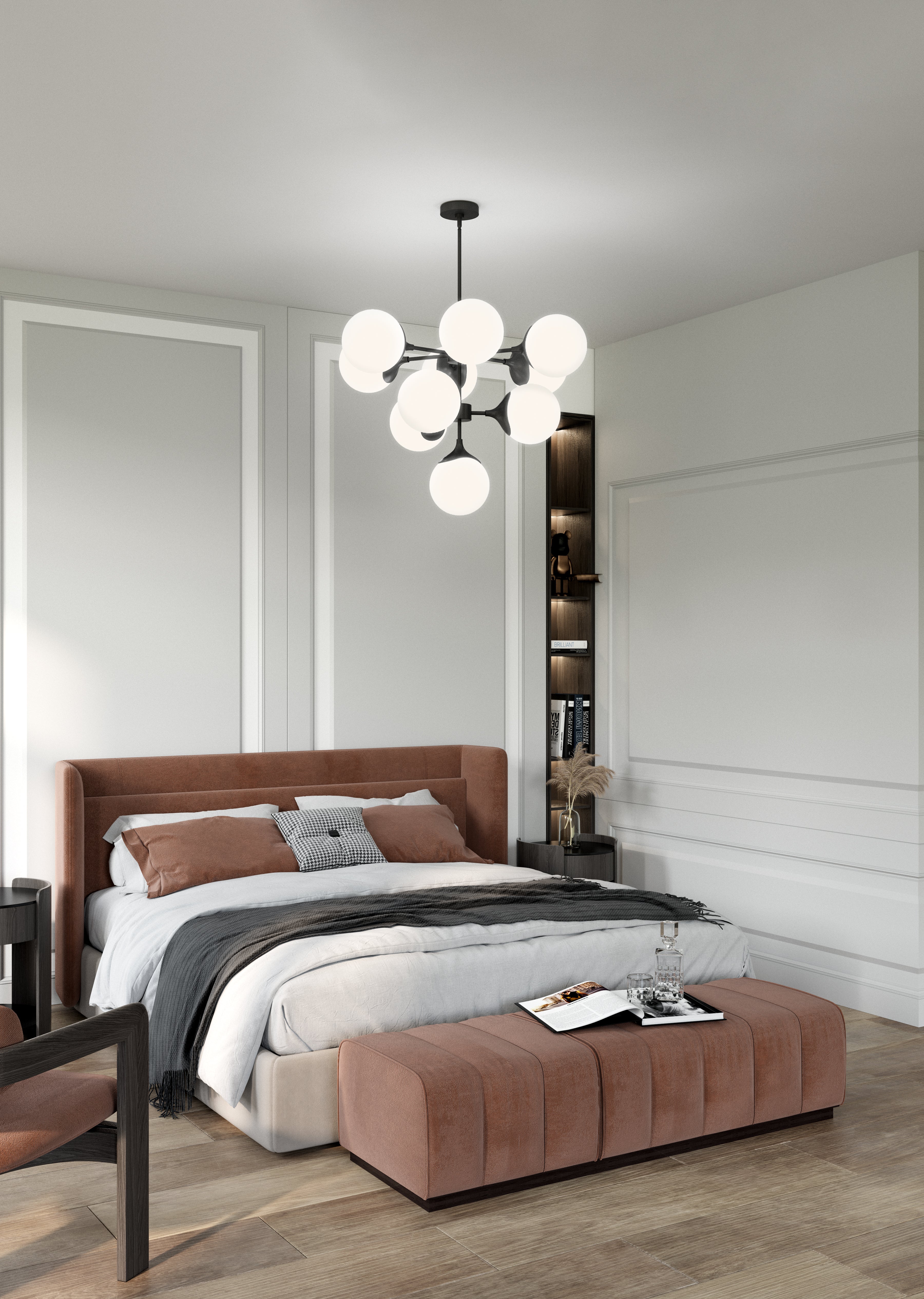 Nouveau 35" 10 Lights Chandeliers