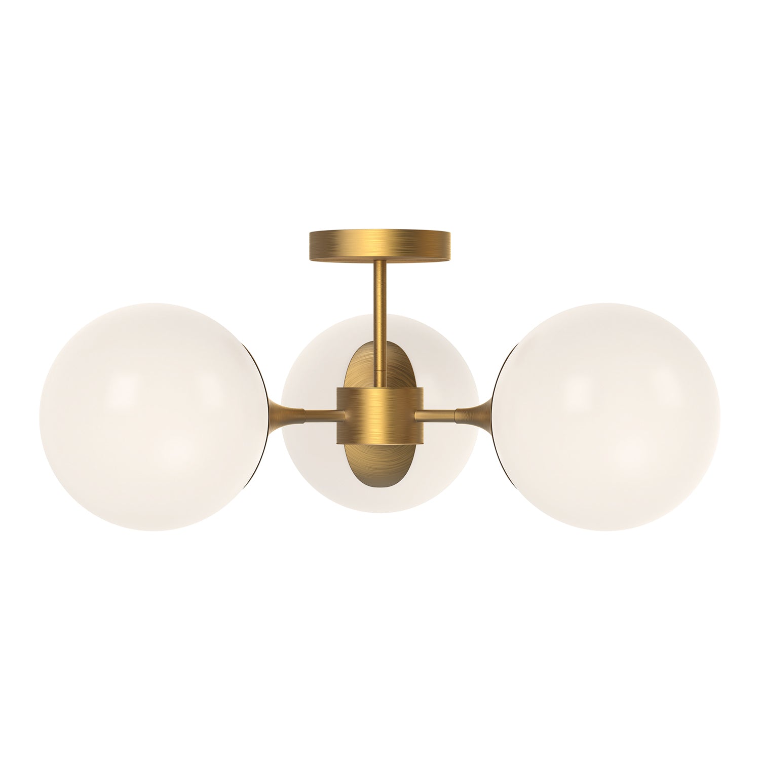 Nouveau 26" 3 Lights Semi Flush Mount