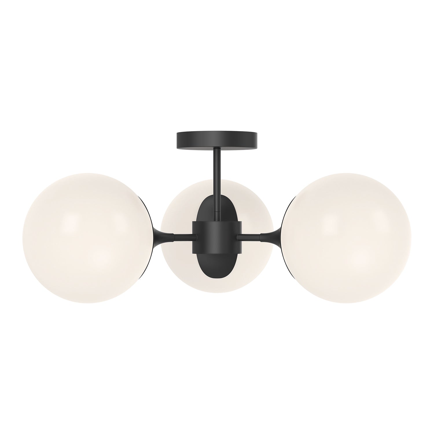 Nouveau 26" 3 Lights Semi Flush Mount