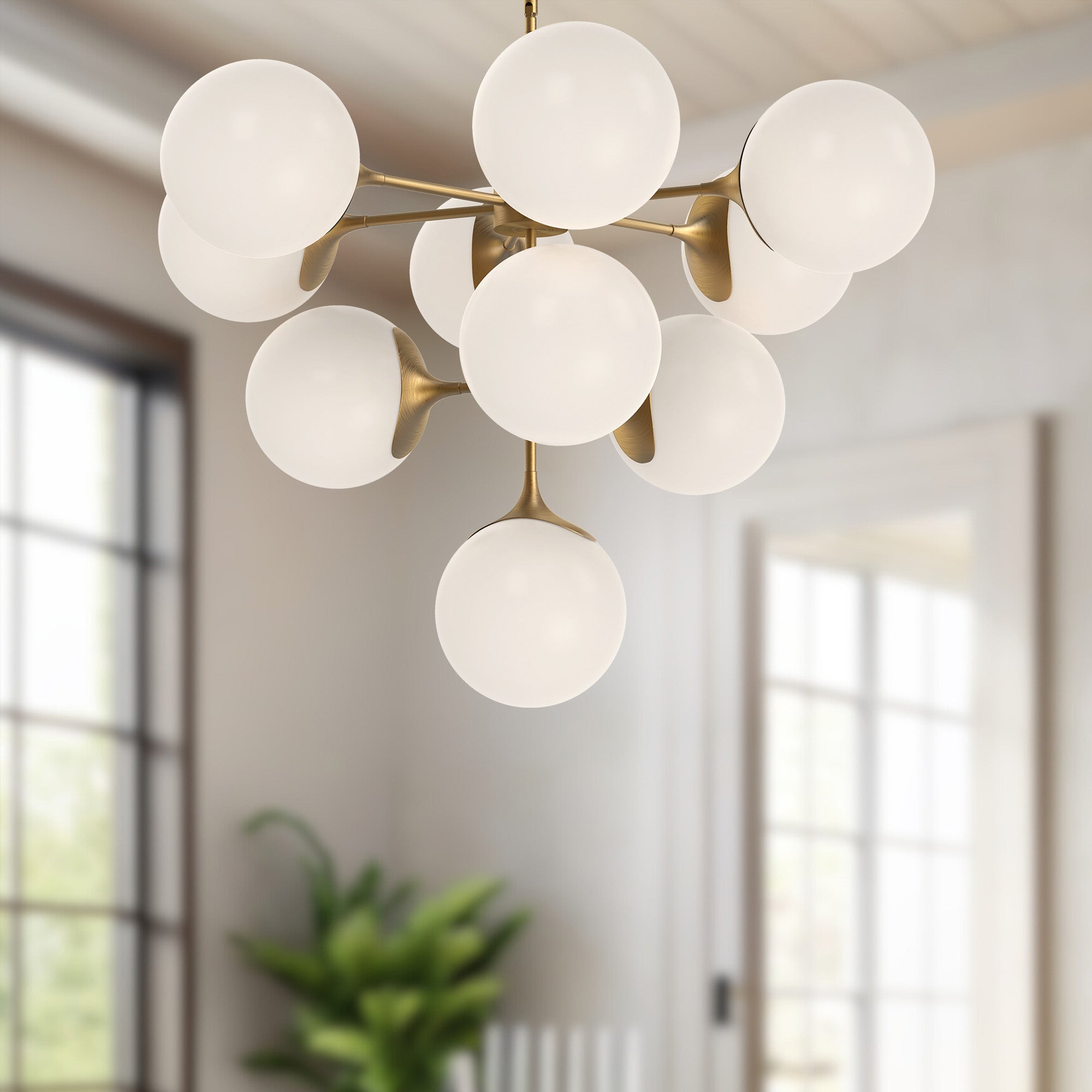 Nouveau 35" 10 Lights Chandeliers