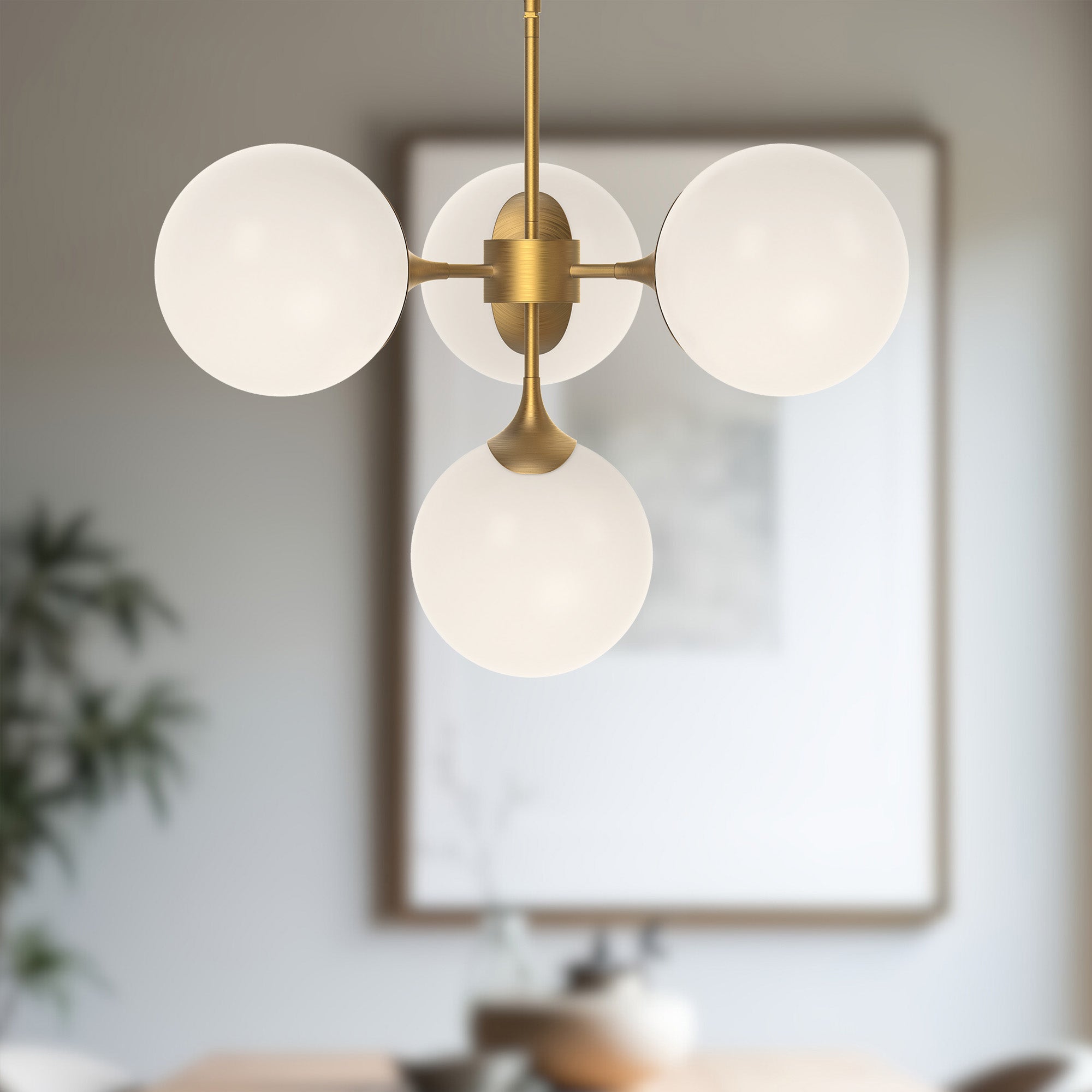 Nouveau 26" 4 Lights Chandeliers