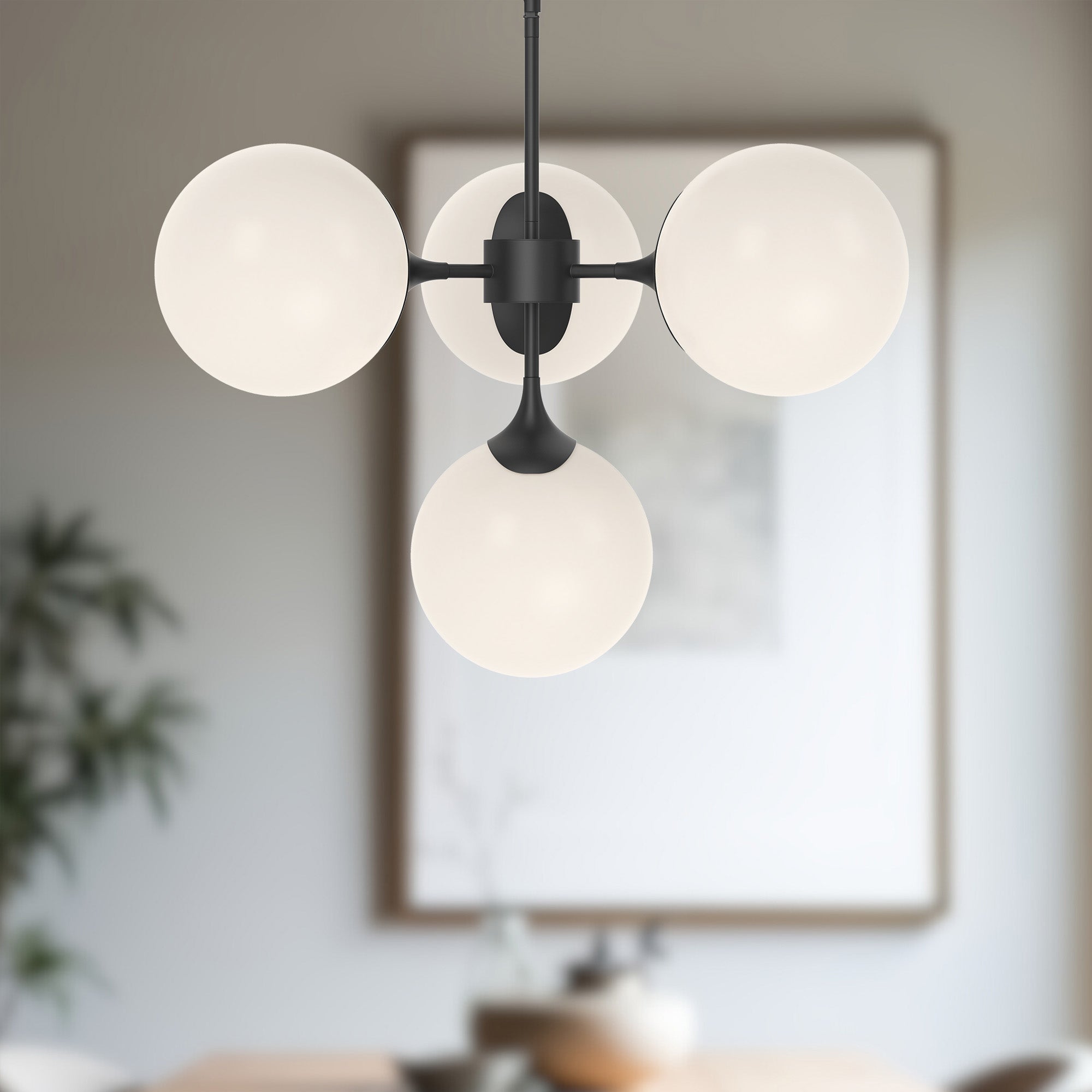 Nouveau 26" 4 Lights Chandeliers