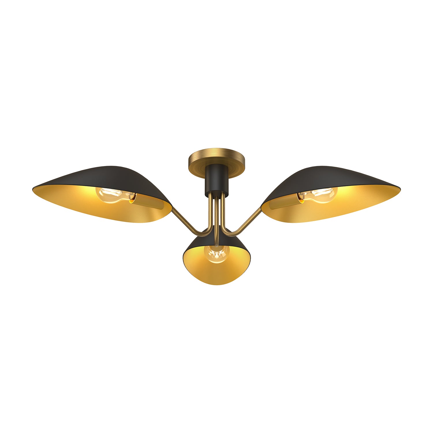 Oscar 32" 3 Lights Semi Flush Mount