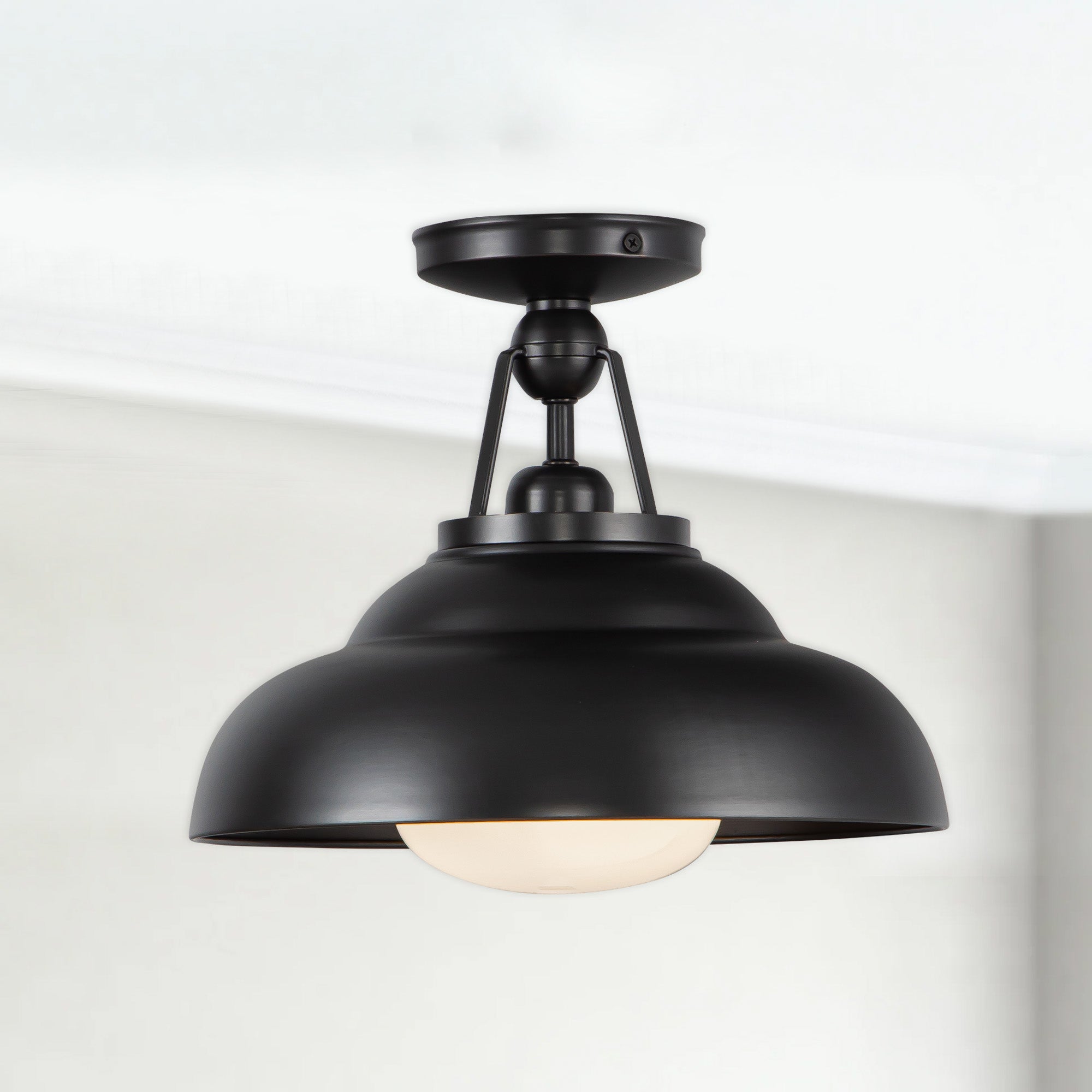 Palmetto 12" 1 Light Semi Flush Mount