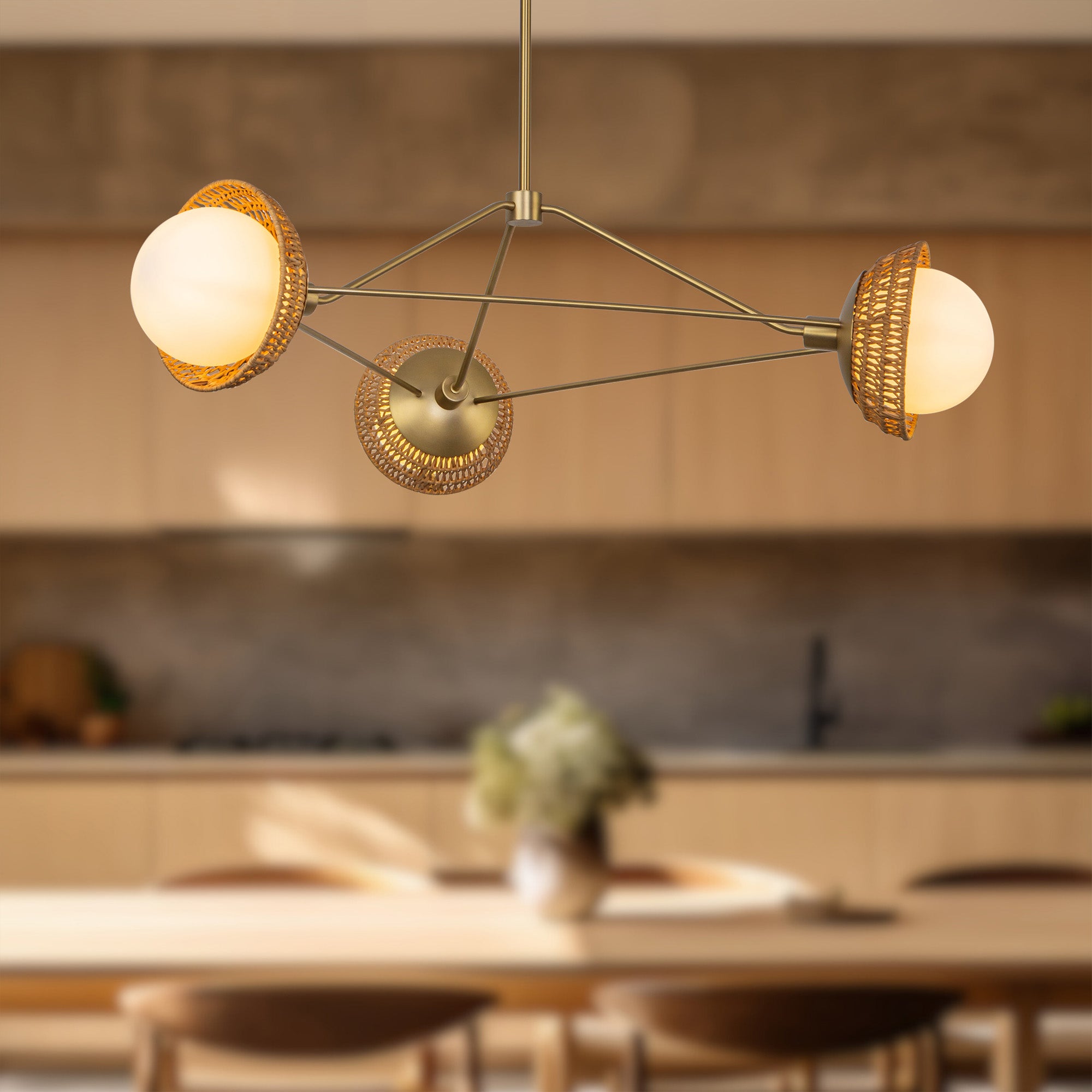 Perth 40" 3 Lights Chandelier