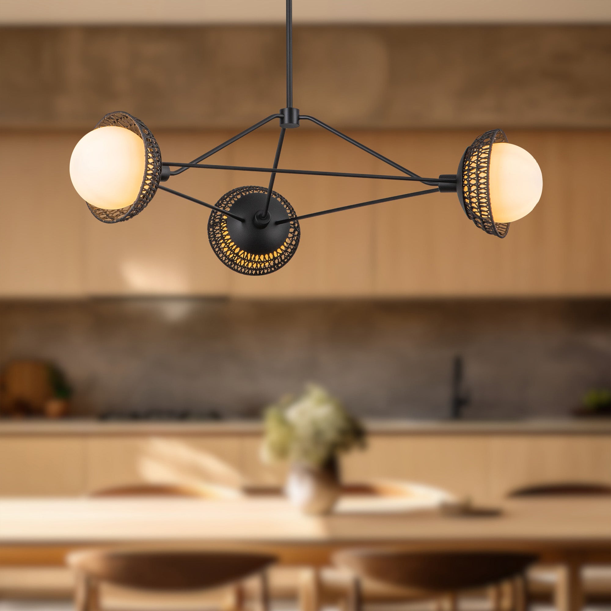 Perth 40" 3 Lights Chandelier