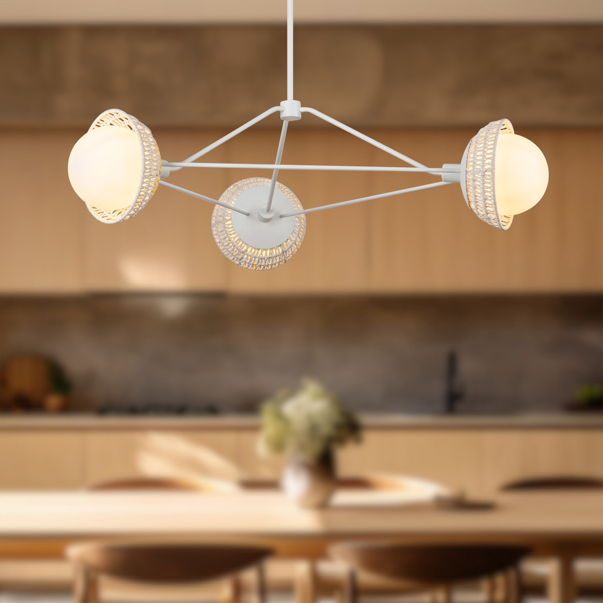Perth 40" 3 Lights Chandelier