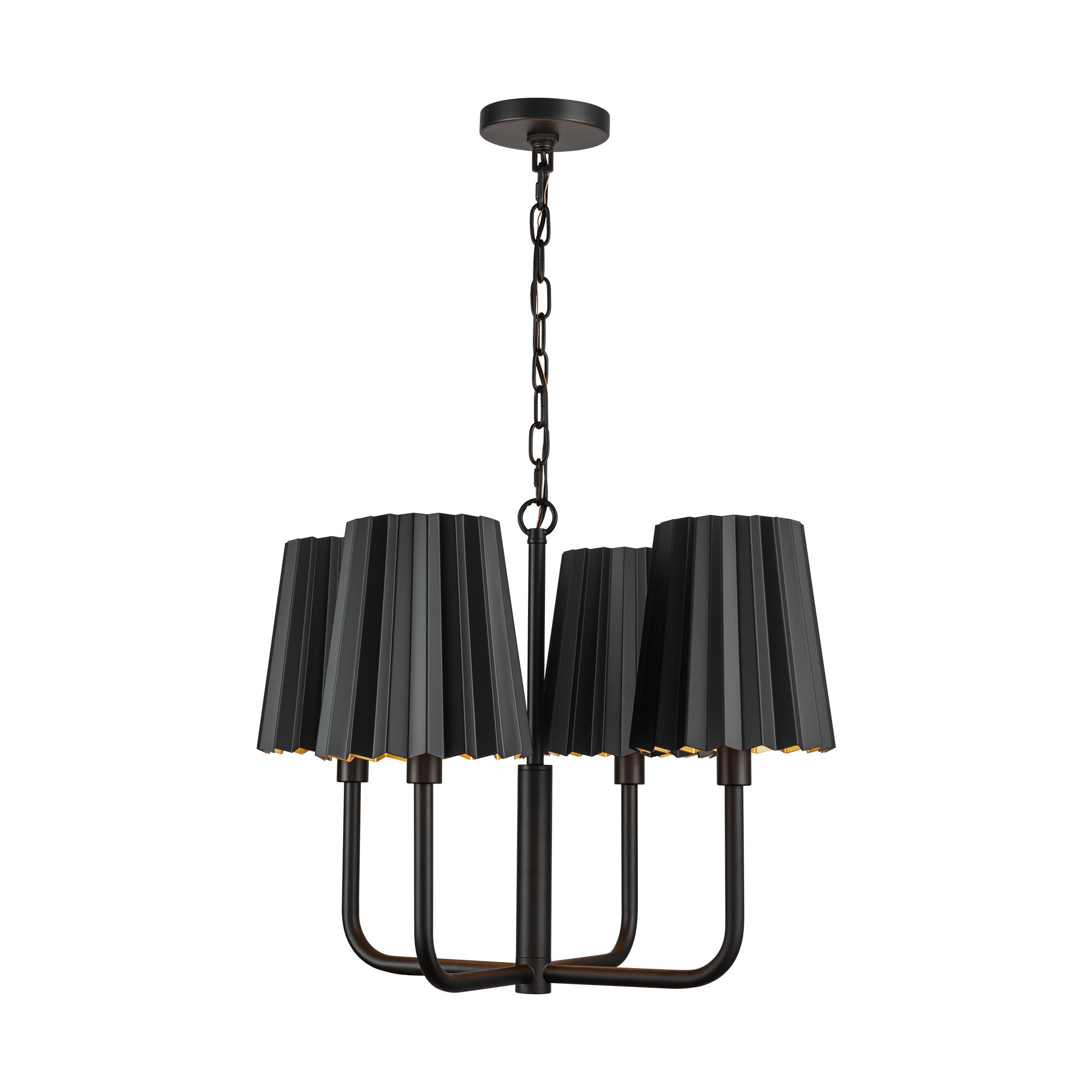 Plisse 23" 4 Lights Chandeliers