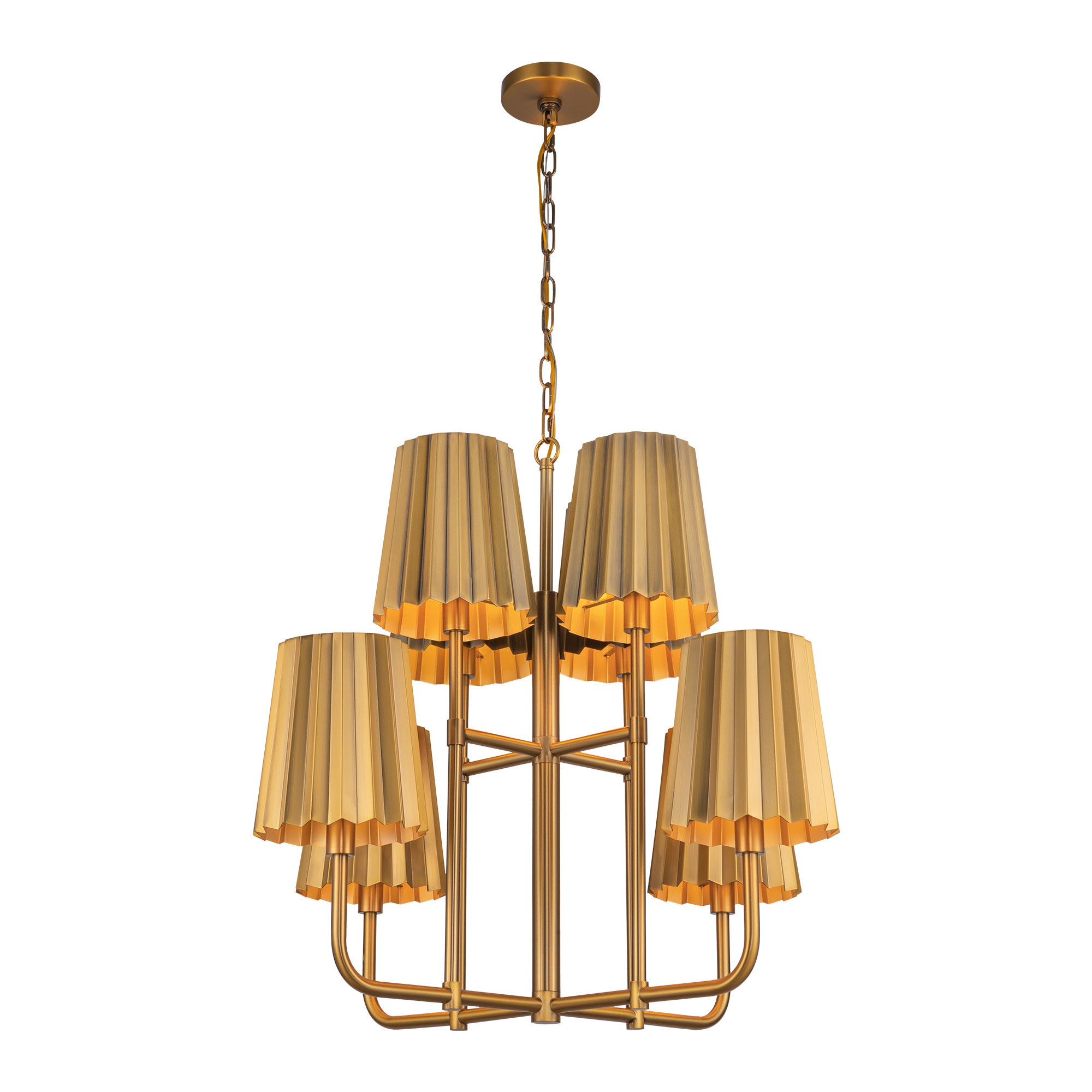 Plisse 30" 8 Lights Chandeliers