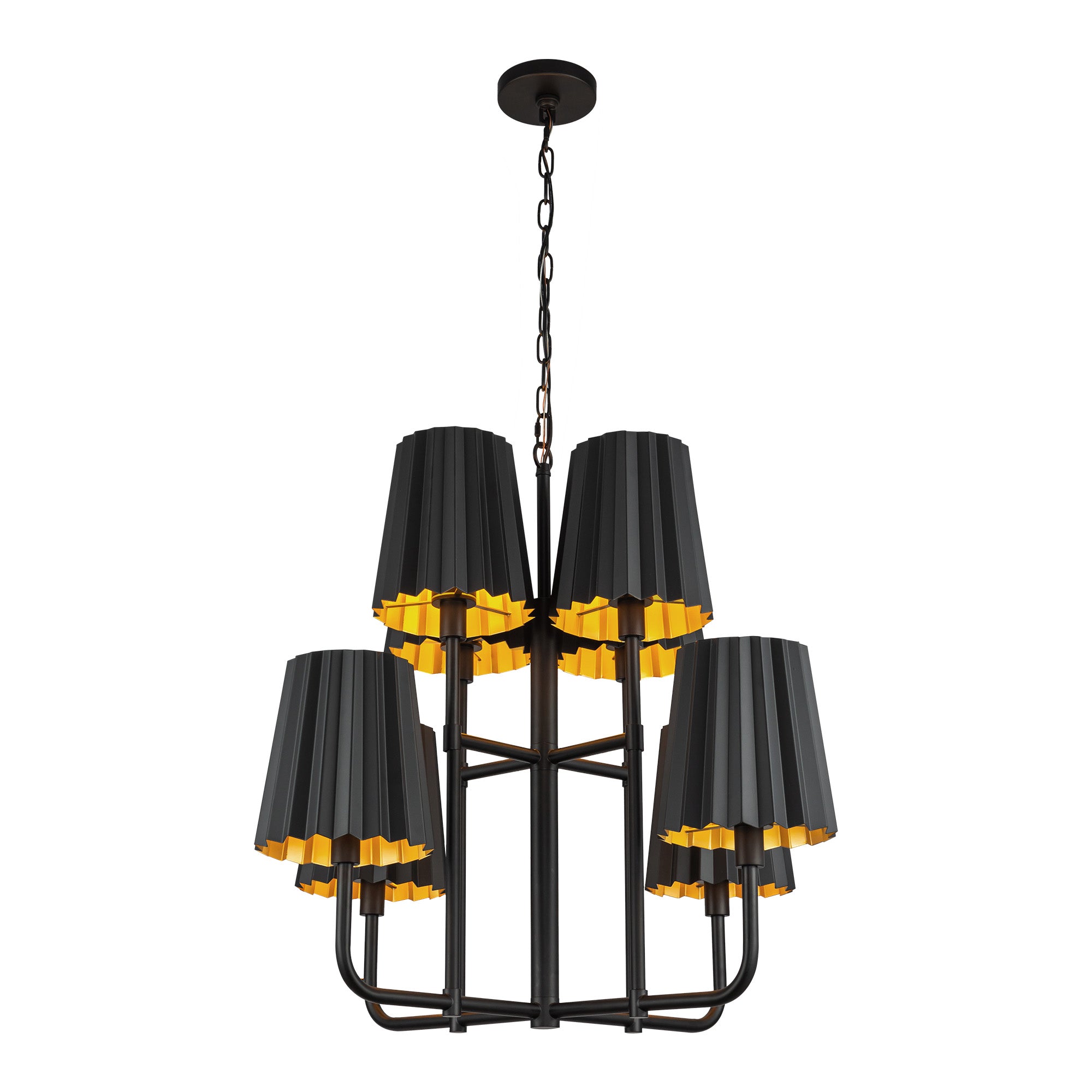 Plisse 30" 8 Lights Chandeliers