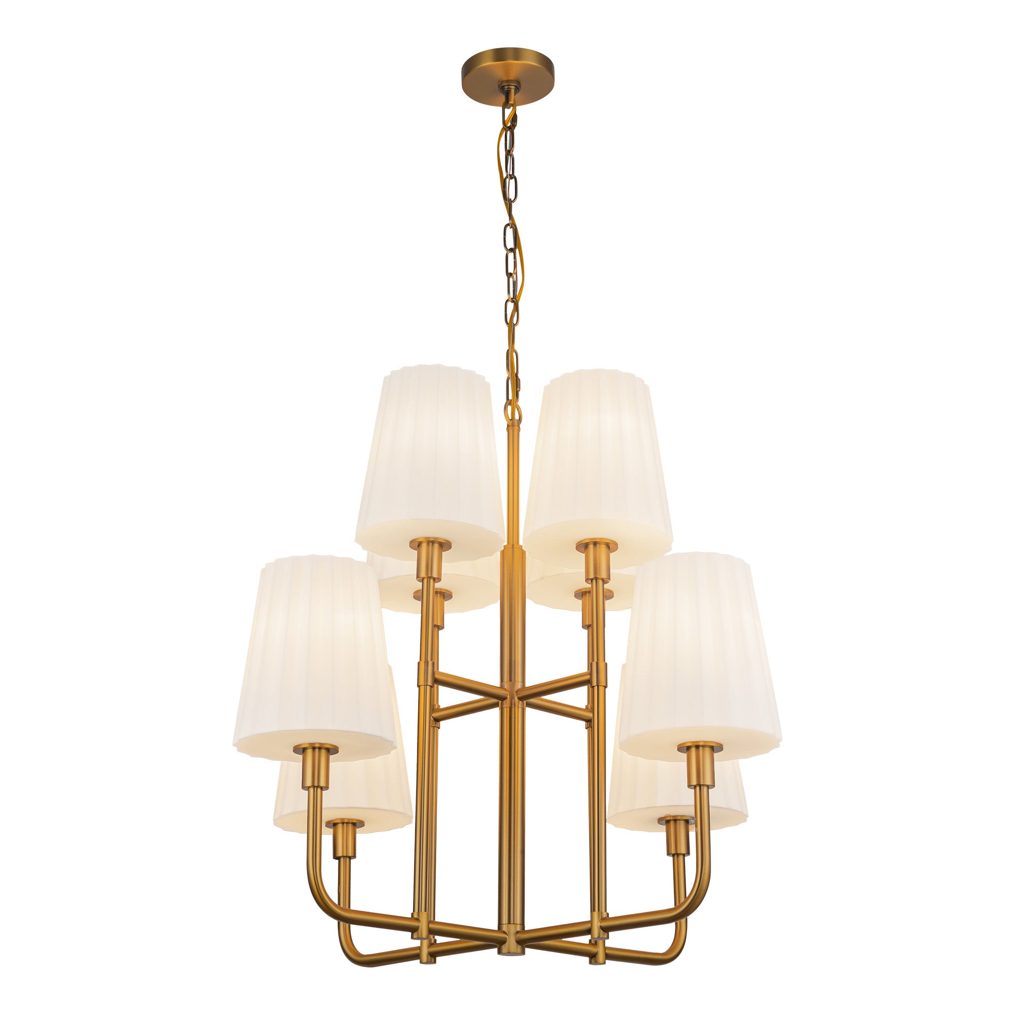 Plisse 30" 8 Lights Chandeliers