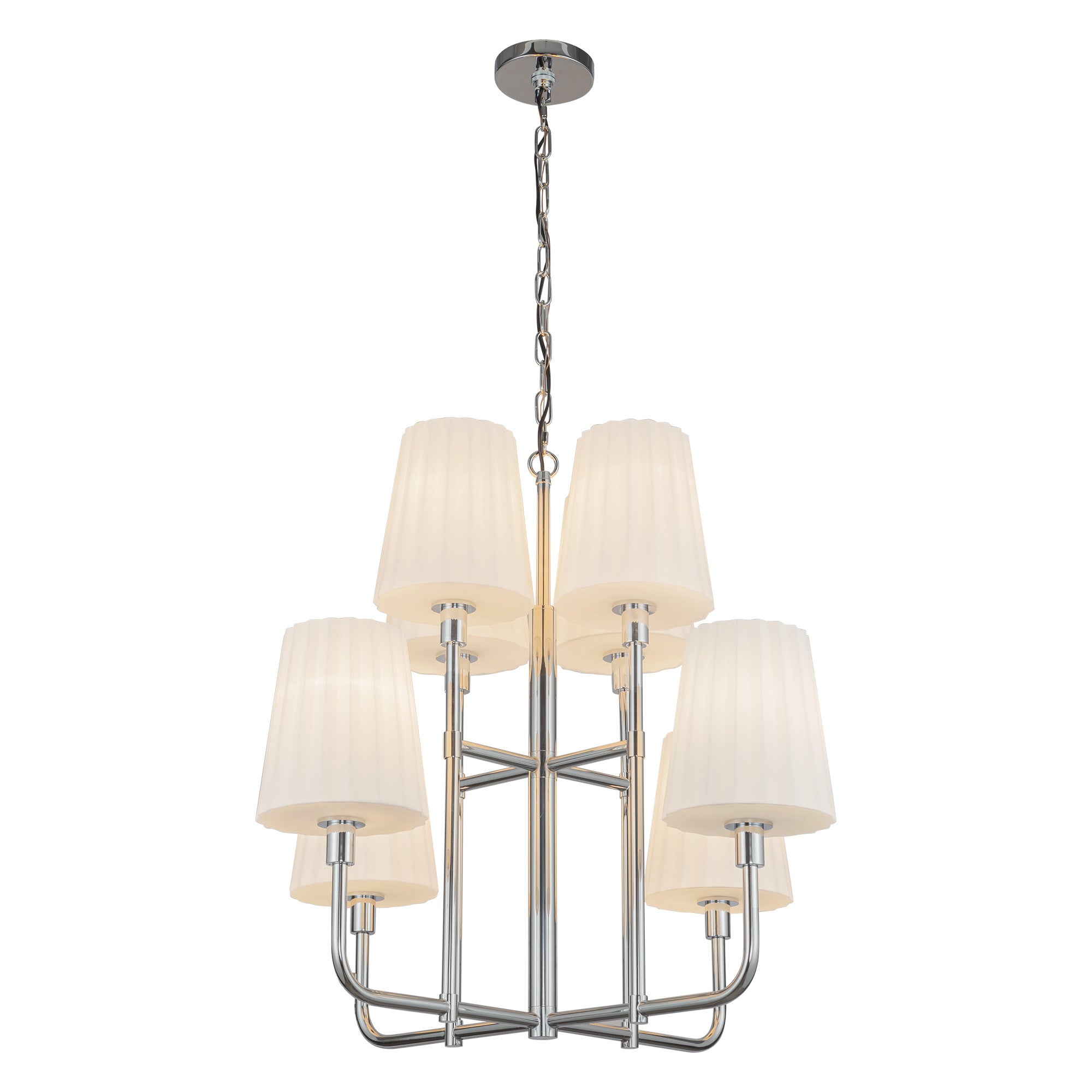 Plisse 30" 8 Lights Chandeliers