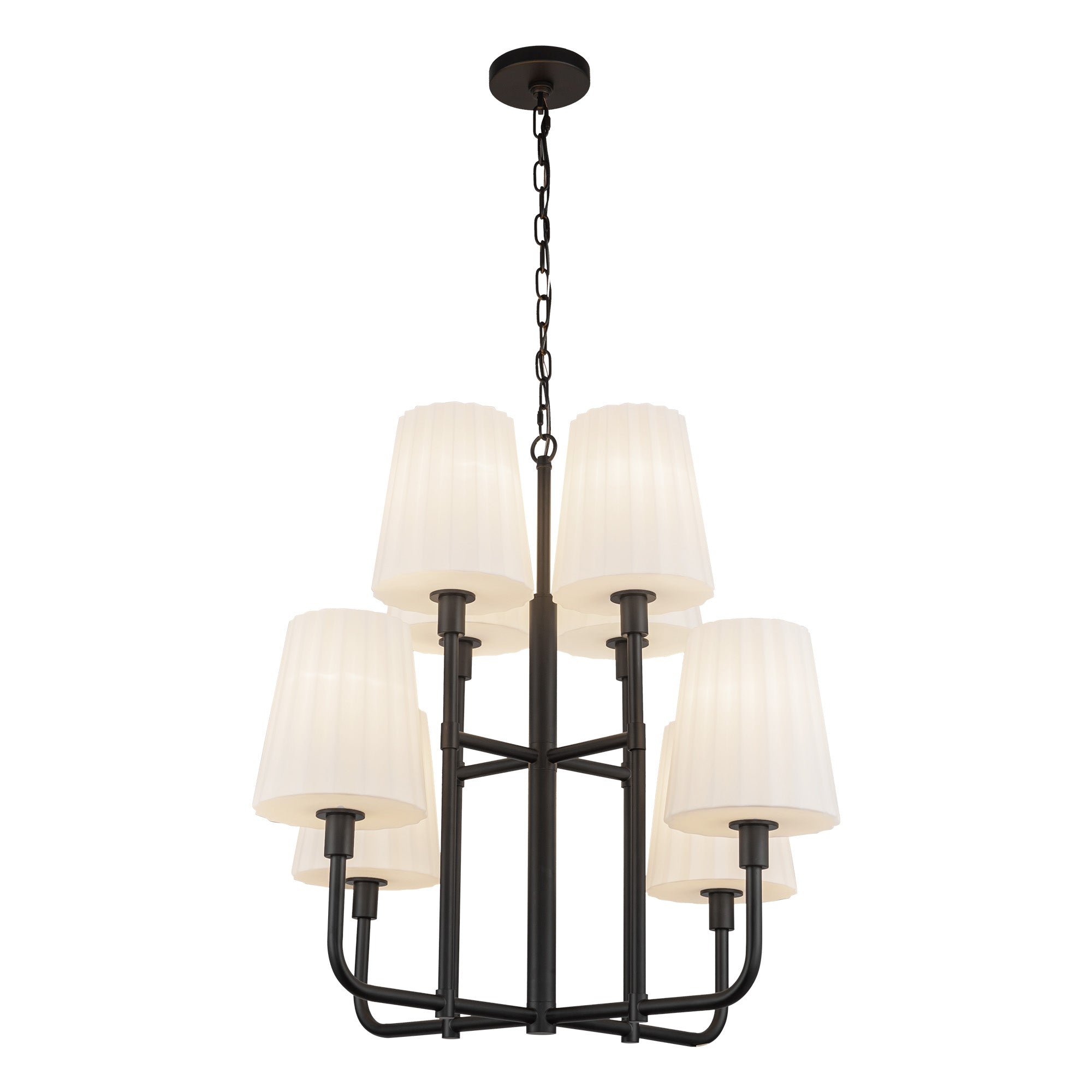 Plisse 30" 8 Lights Chandeliers