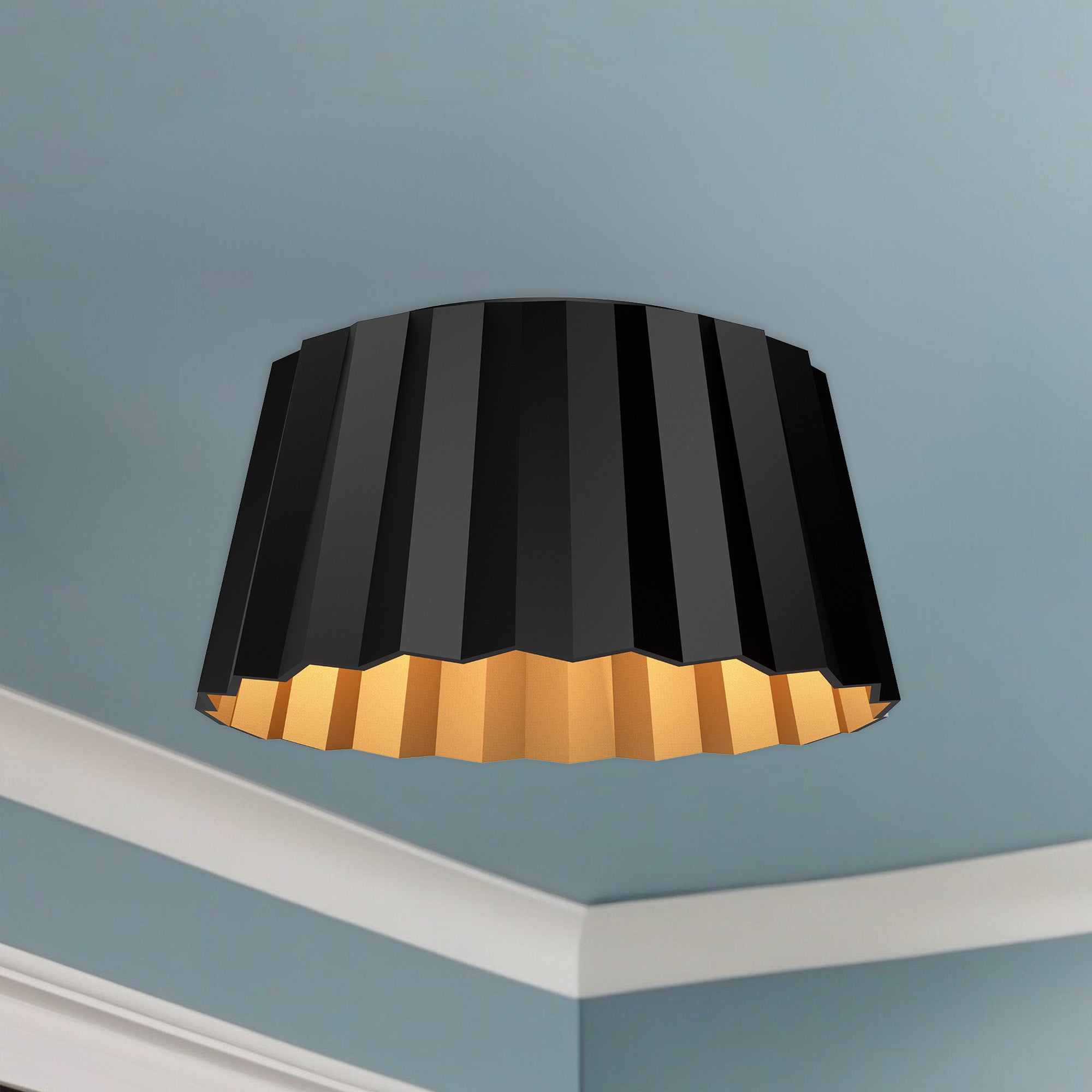 Plisse 14" 2 Lights Flush Mount