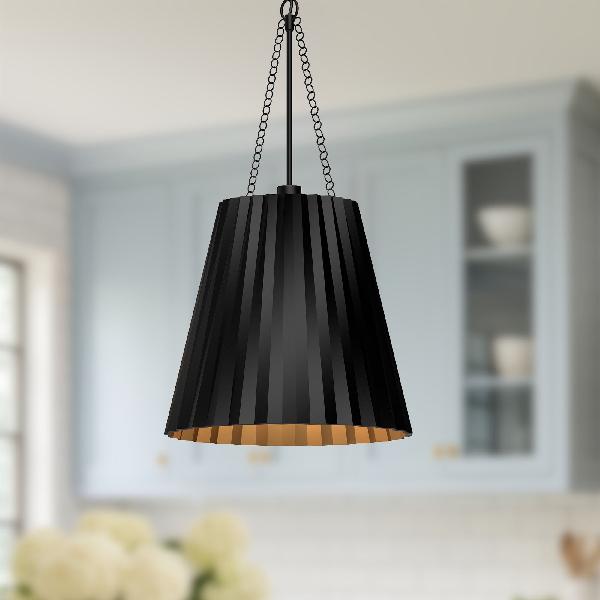 Plisse 16" 1 Light Pendant