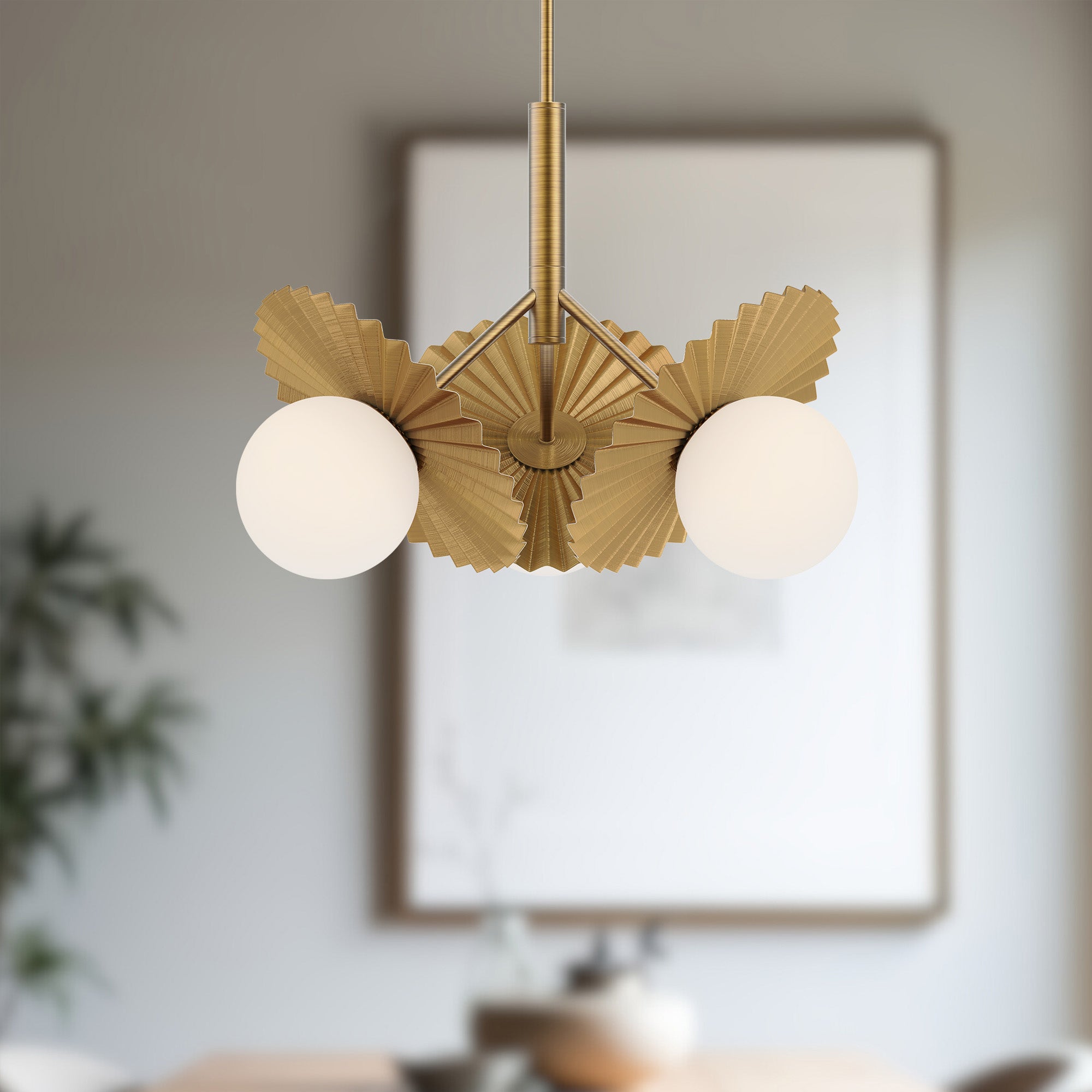 Plume 21" 3 Lights Chandeliers