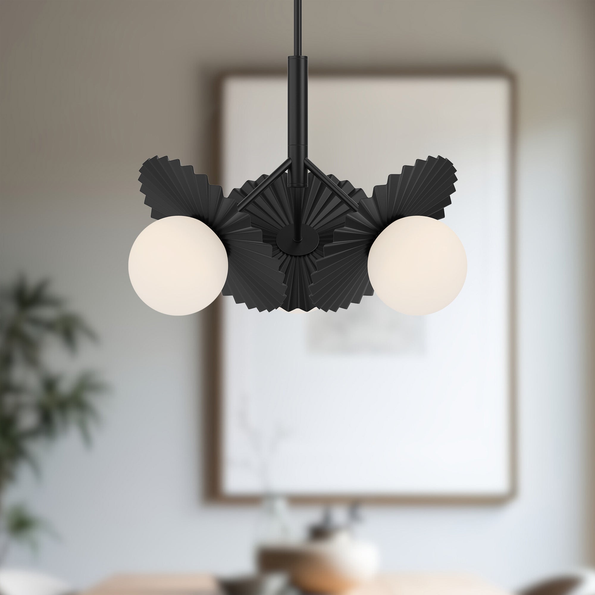 Plume 21" 3 Lights Chandeliers