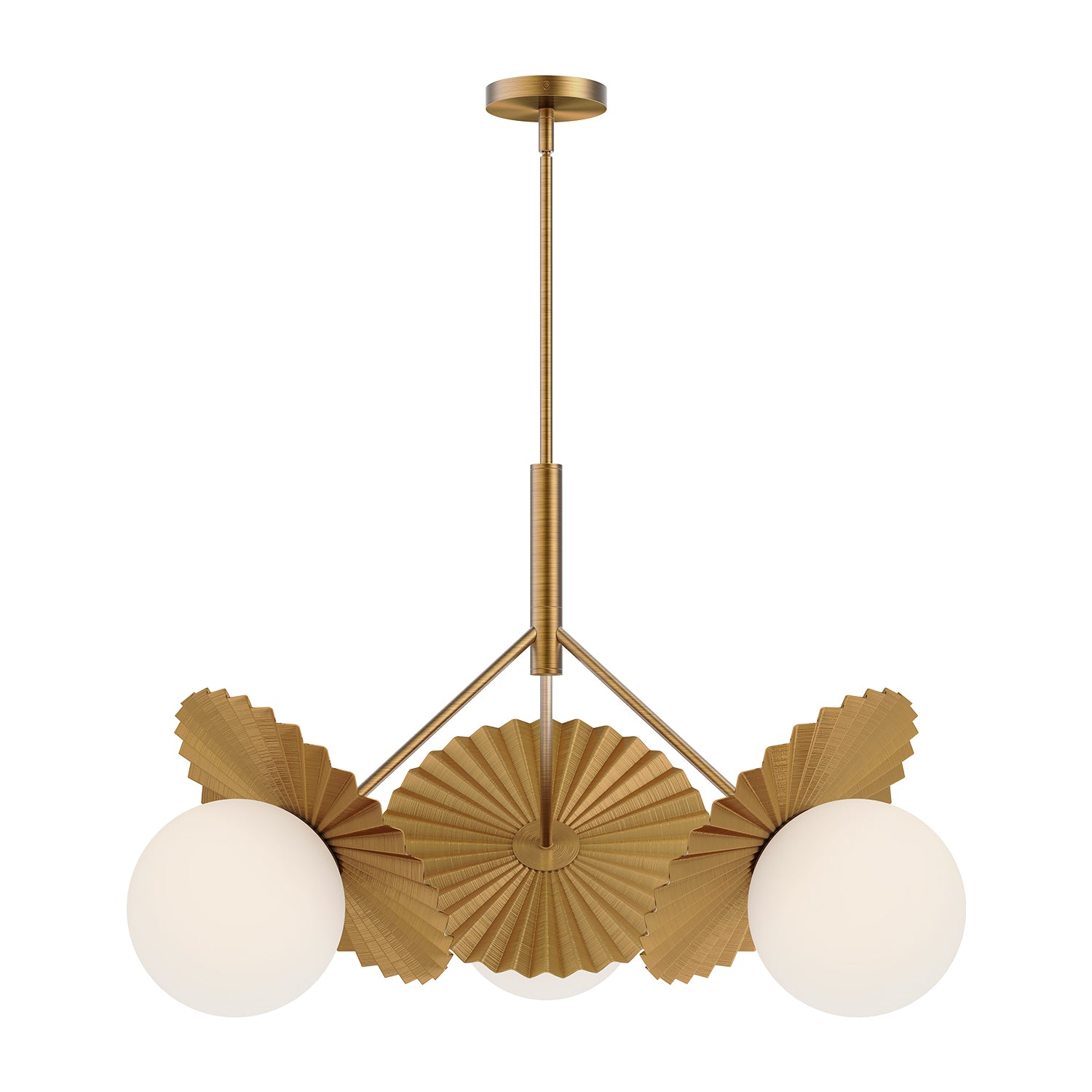 Plume 34" 3 Lights Chandeliers