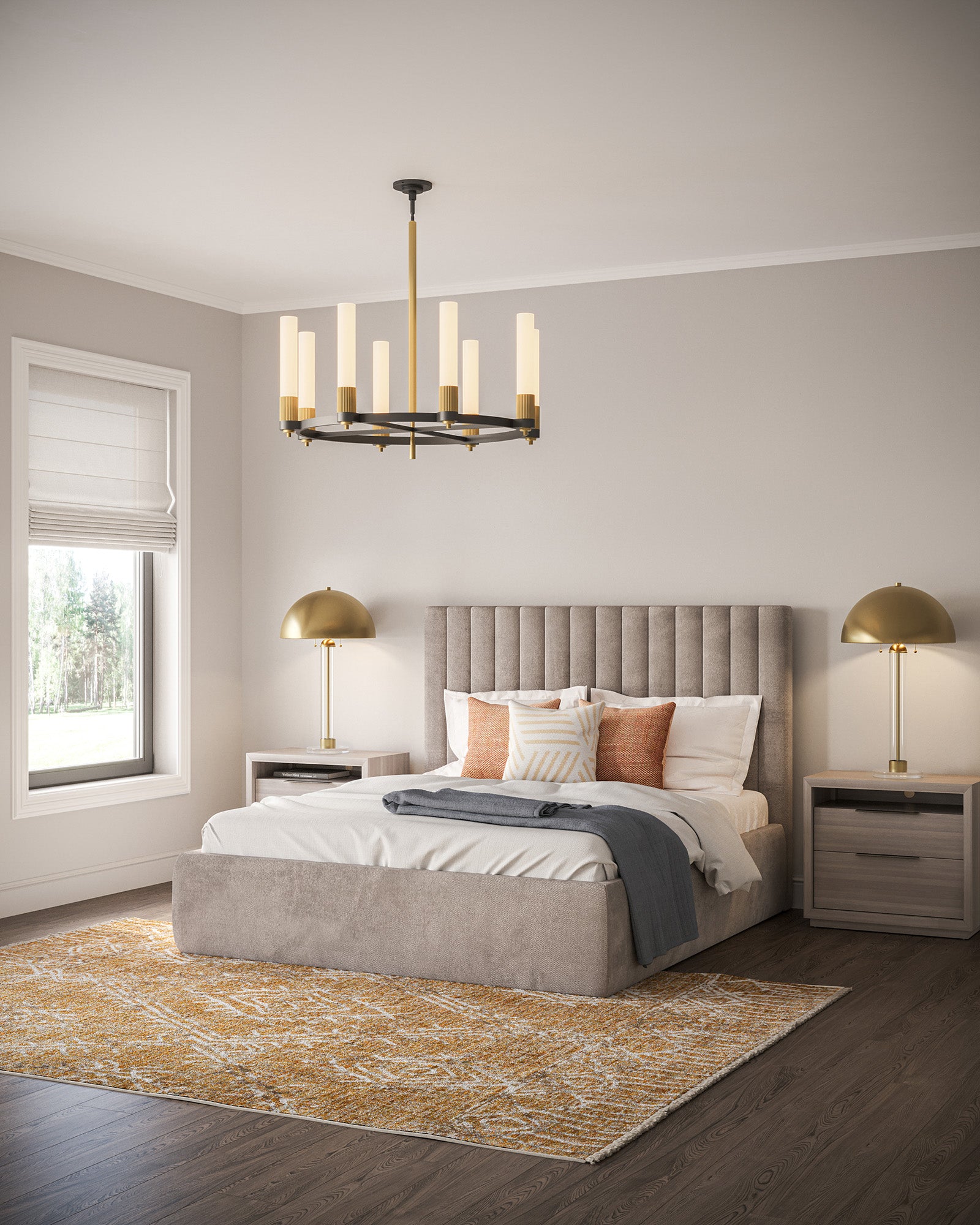 Rue 38" 8 Lights Chandeliers
