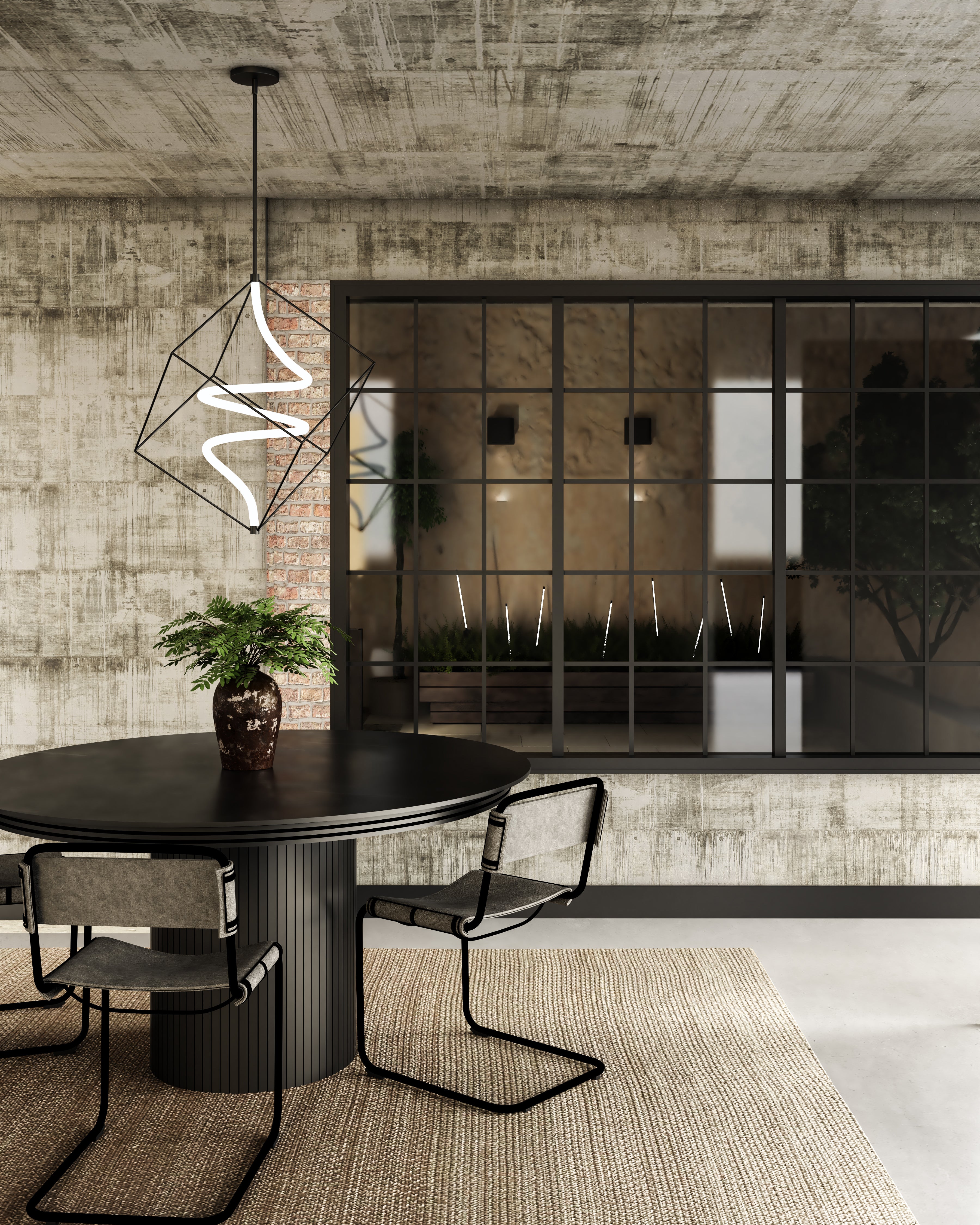 Script 26" LED Pendant