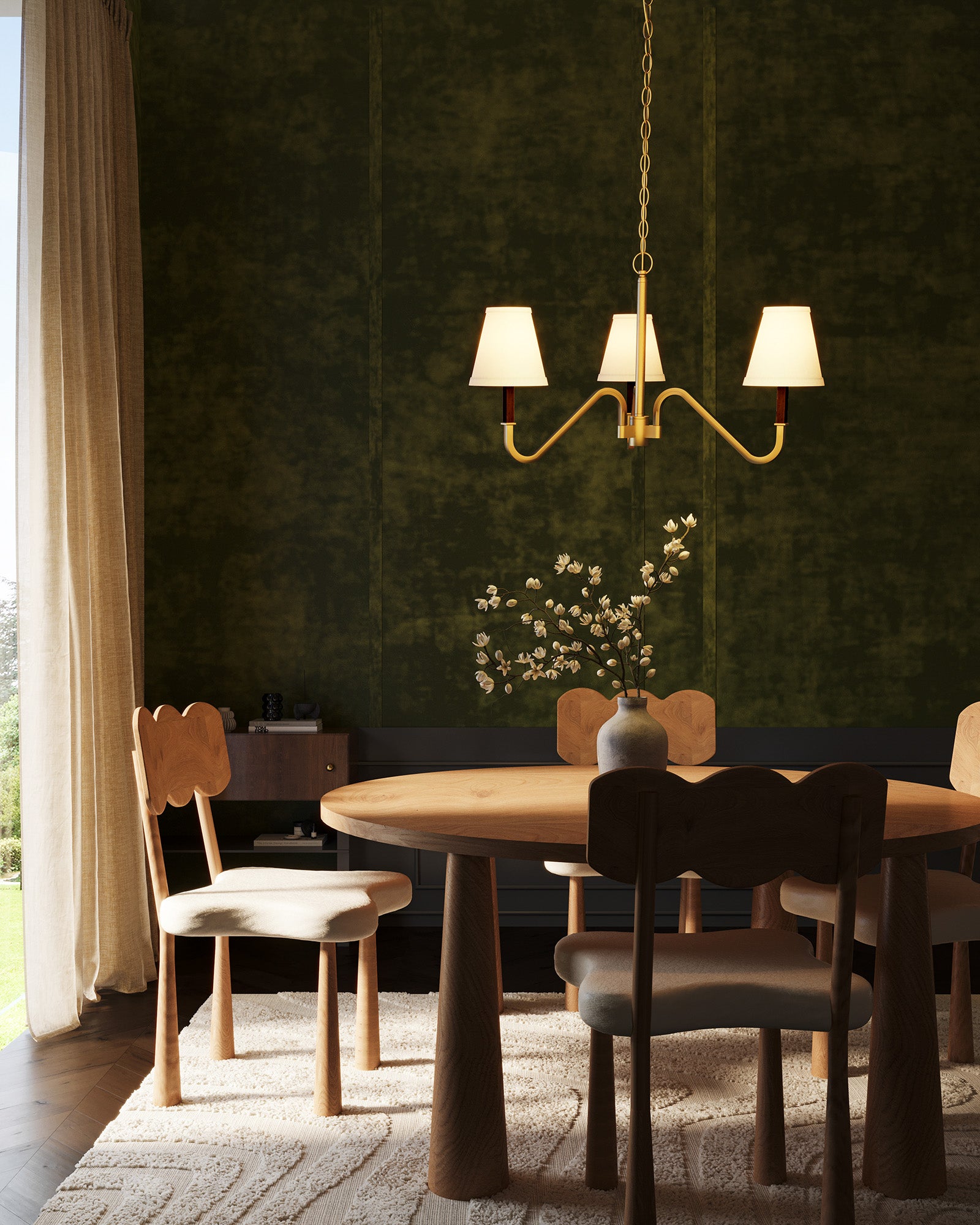 Sloan 30" Gold Chandelier