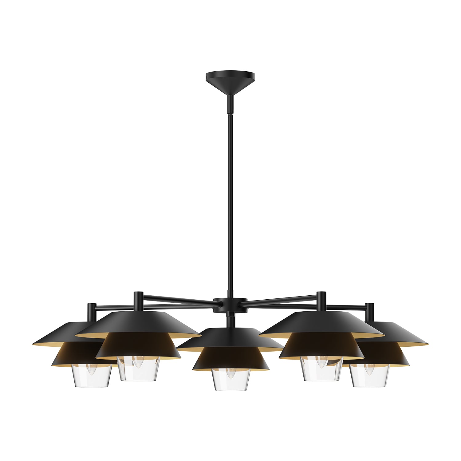 Tetsu 38" 5 Lights Chandeliers