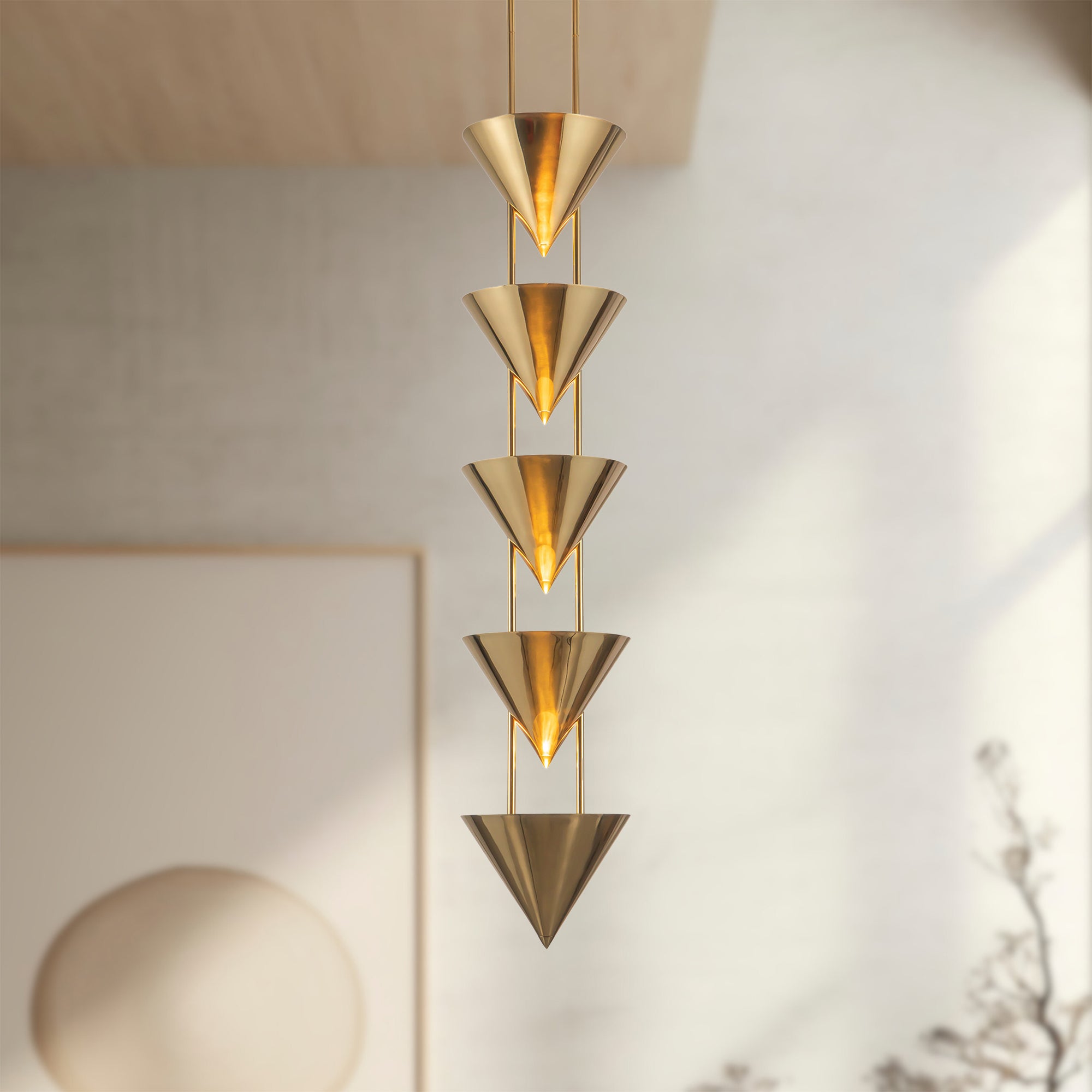 Versus 10" Brass Pendant