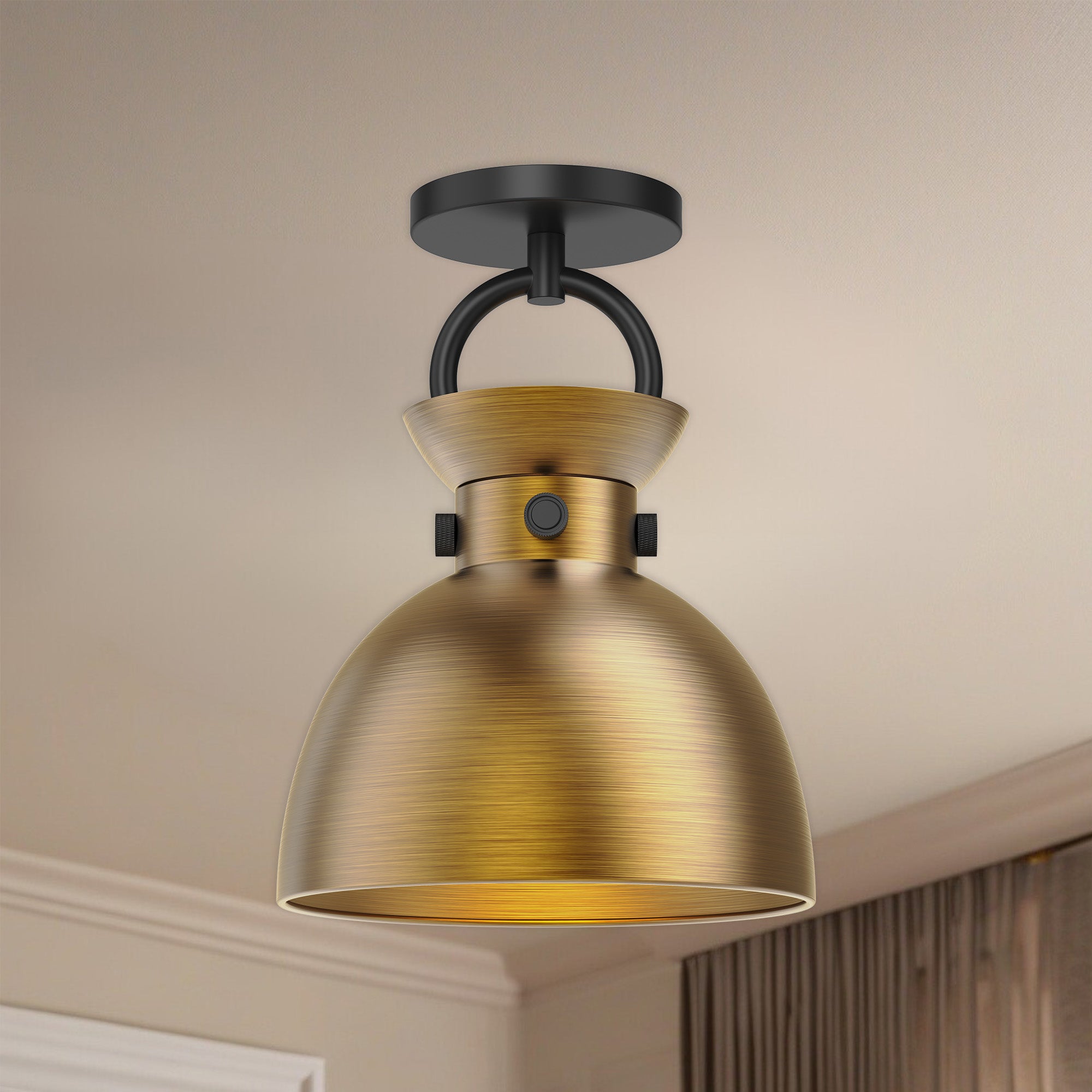 Waldo 9" 1 Light Semi Flush Mount