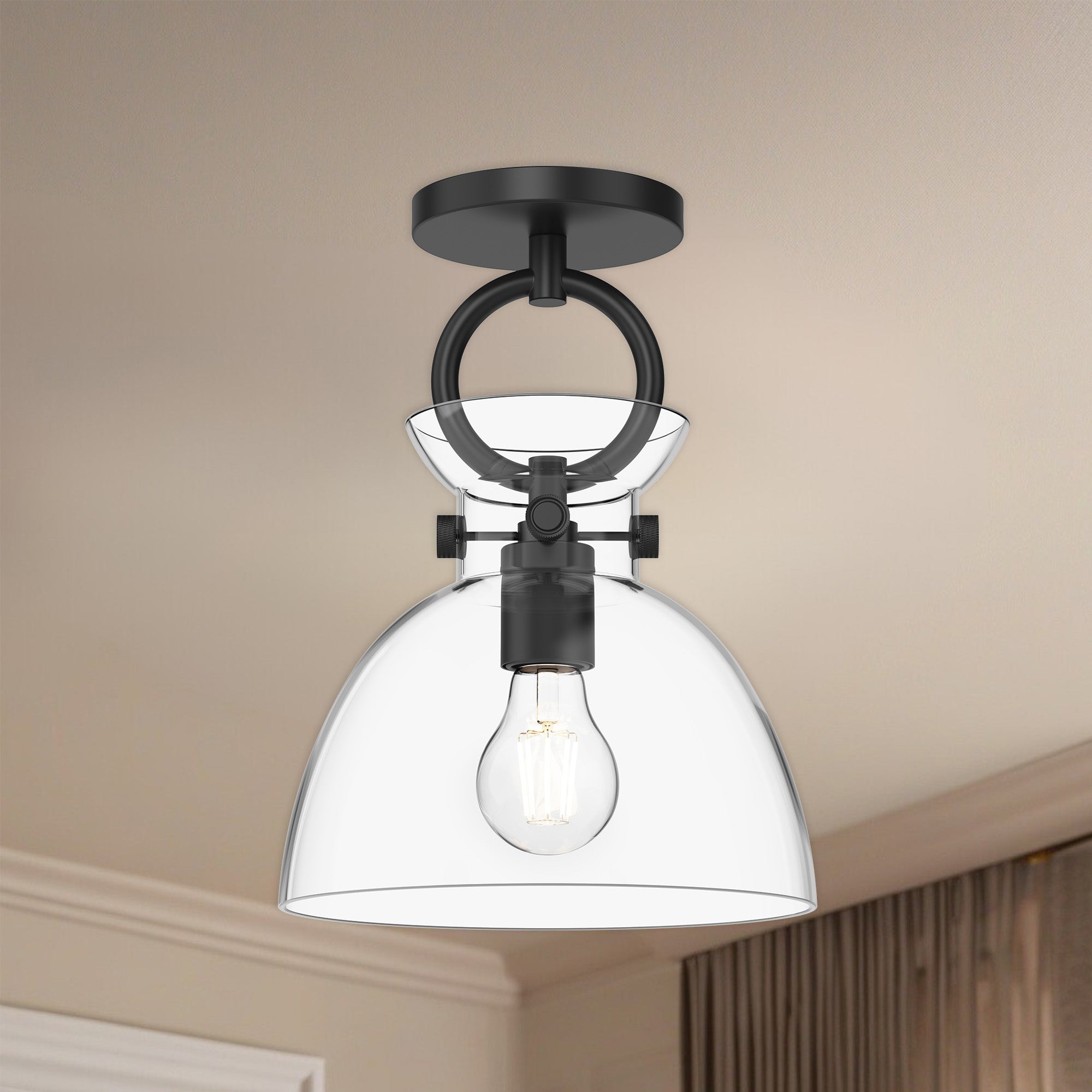 Waldo 9" 1 Light Semi Flush Mount