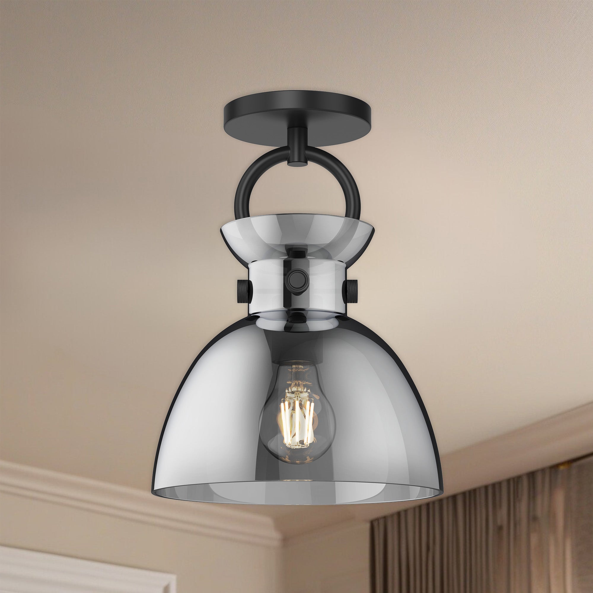 Waldo 9" 1 Light Semi Flush Mount