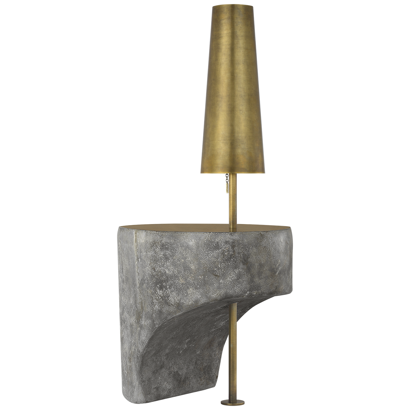 Runia 49" Sculpted Side Table Floor Lamp