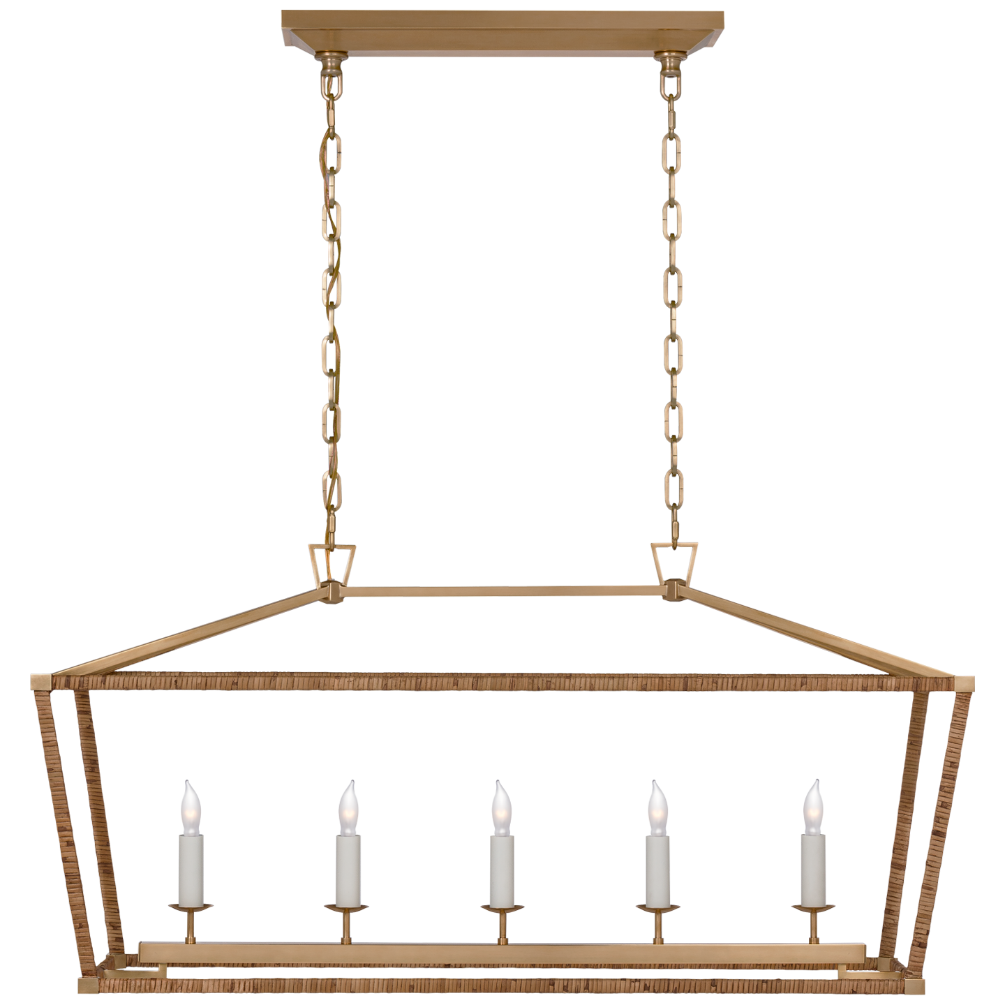 Darlana Medium Rattan Wrapped Linear Lantern