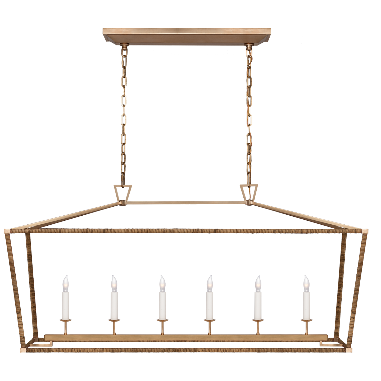 Darlana Large Rattan Wrapped Linear Lantern
