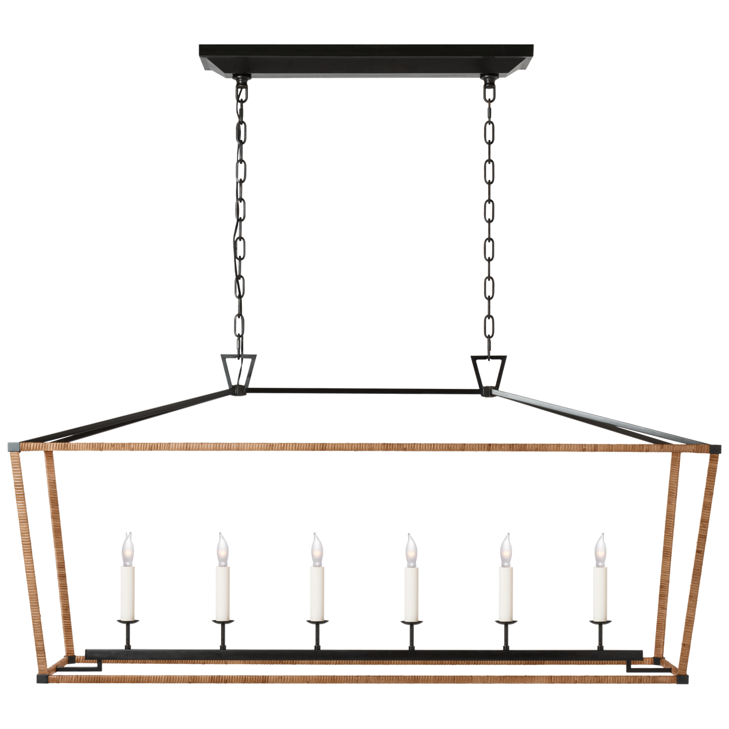 Darlana Rattan Wrapped Linear Lantern