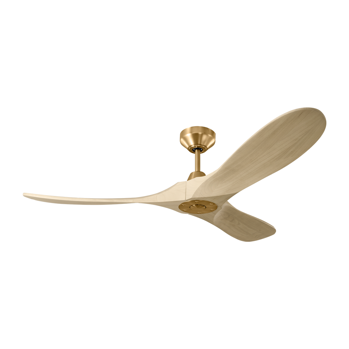 Maverick Smart 52 - Burnished Brass w Washed White Oak Blades