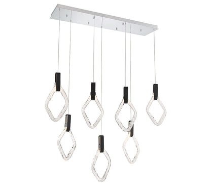Catania 7 Light Rectangular LED Chandelier