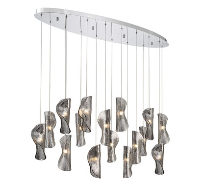 Sorrento 16 Light Oval LED Chandelier