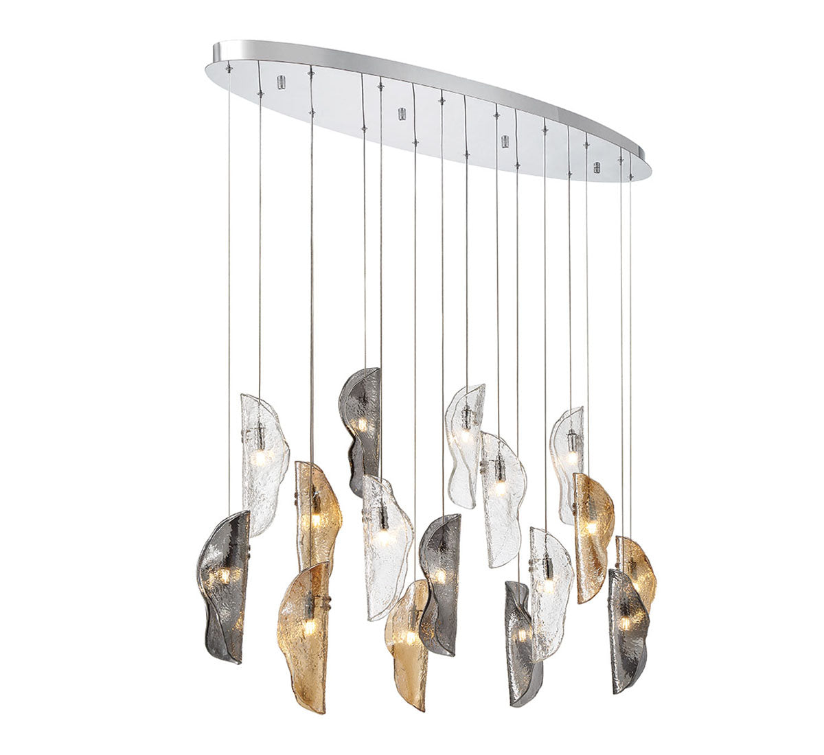 Sorrento 16 Light Oval LED Chandelier