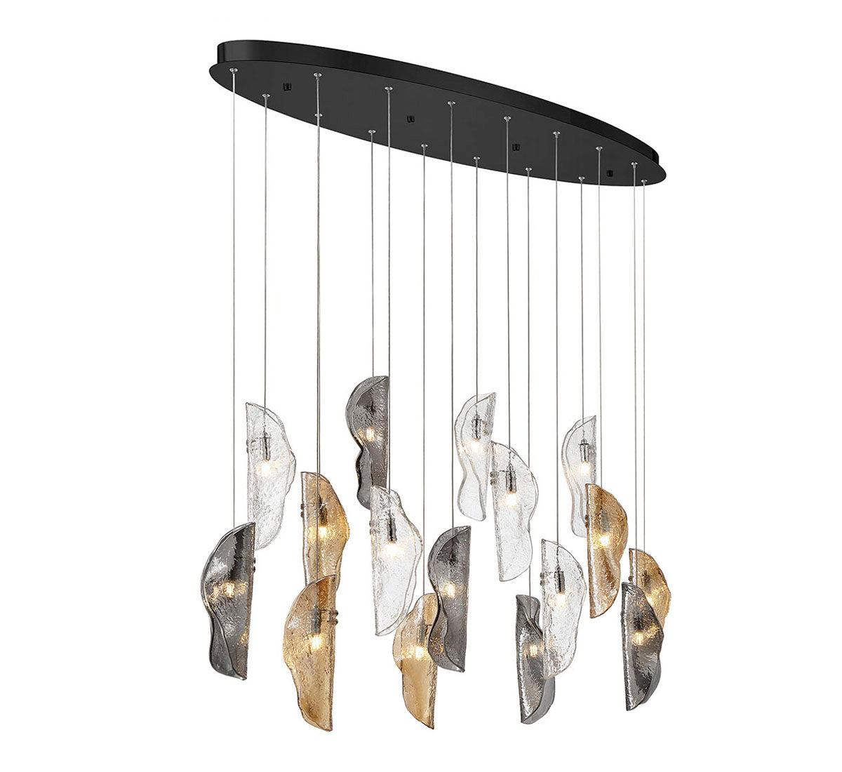 Sorrento 16 Light Oval LED Chandelier