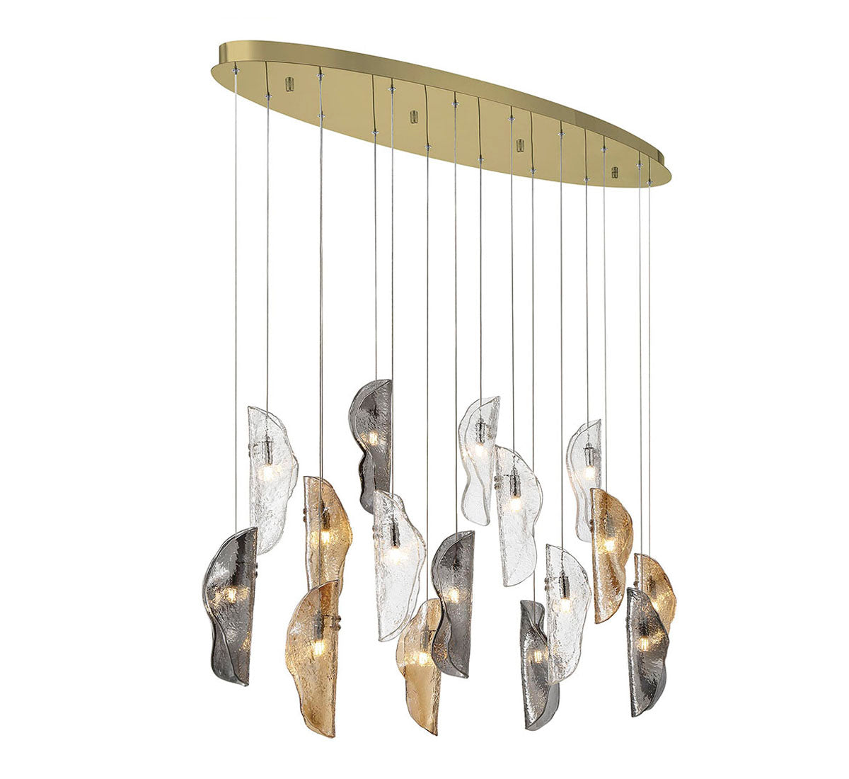 Sorrento 16 Light Oval LED Chandelier