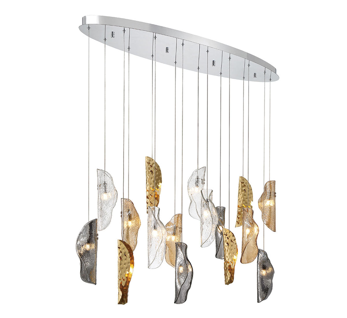 Sorrento 16 Light Oval LED Chandelier