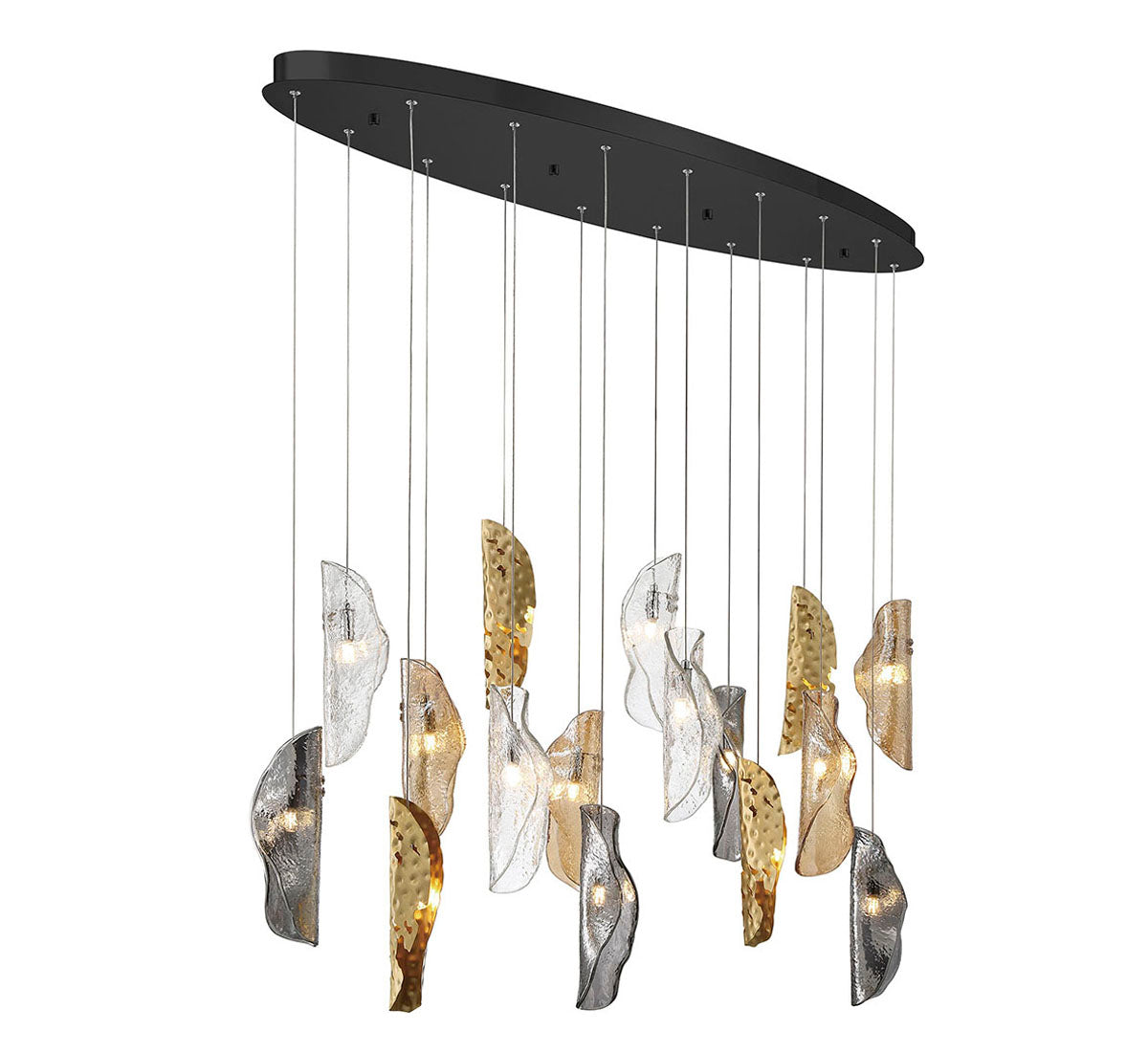 Sorrento 16 Light Oval LED Chandelier