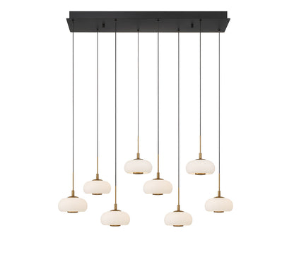 Adelfia 8 Light Rectangular LED Chandelier
