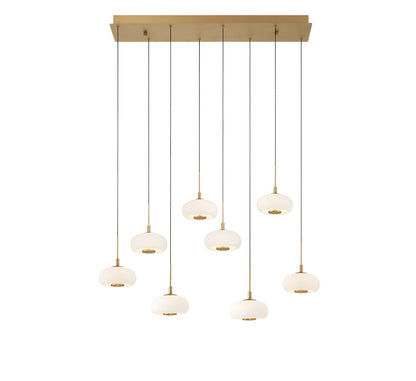 Adelfia 8 Light Rectangular LED Chandelier